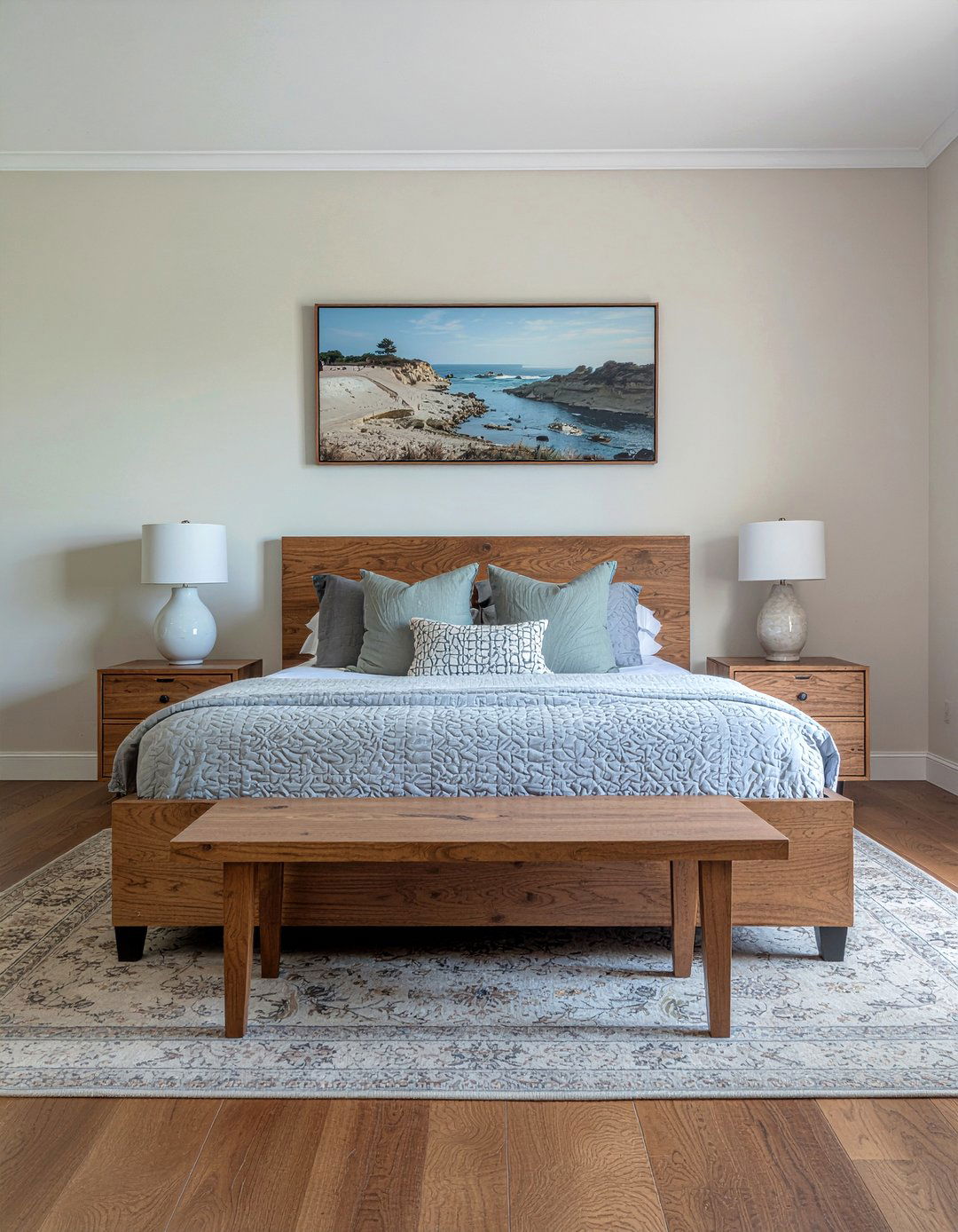 Wood bedroom accents - 30 calming bedroom ideas