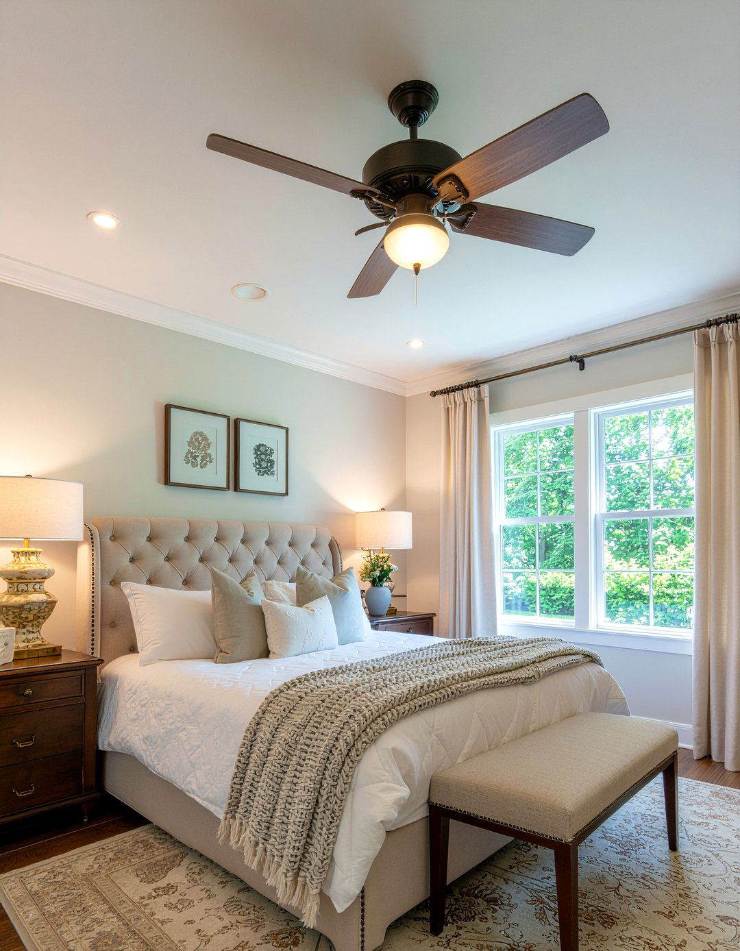 Wood blade ceiling fan - 30 bedroom ceiling fans