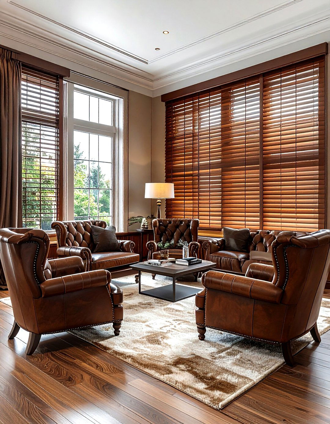 Wood blinds - 30 living room window treatments