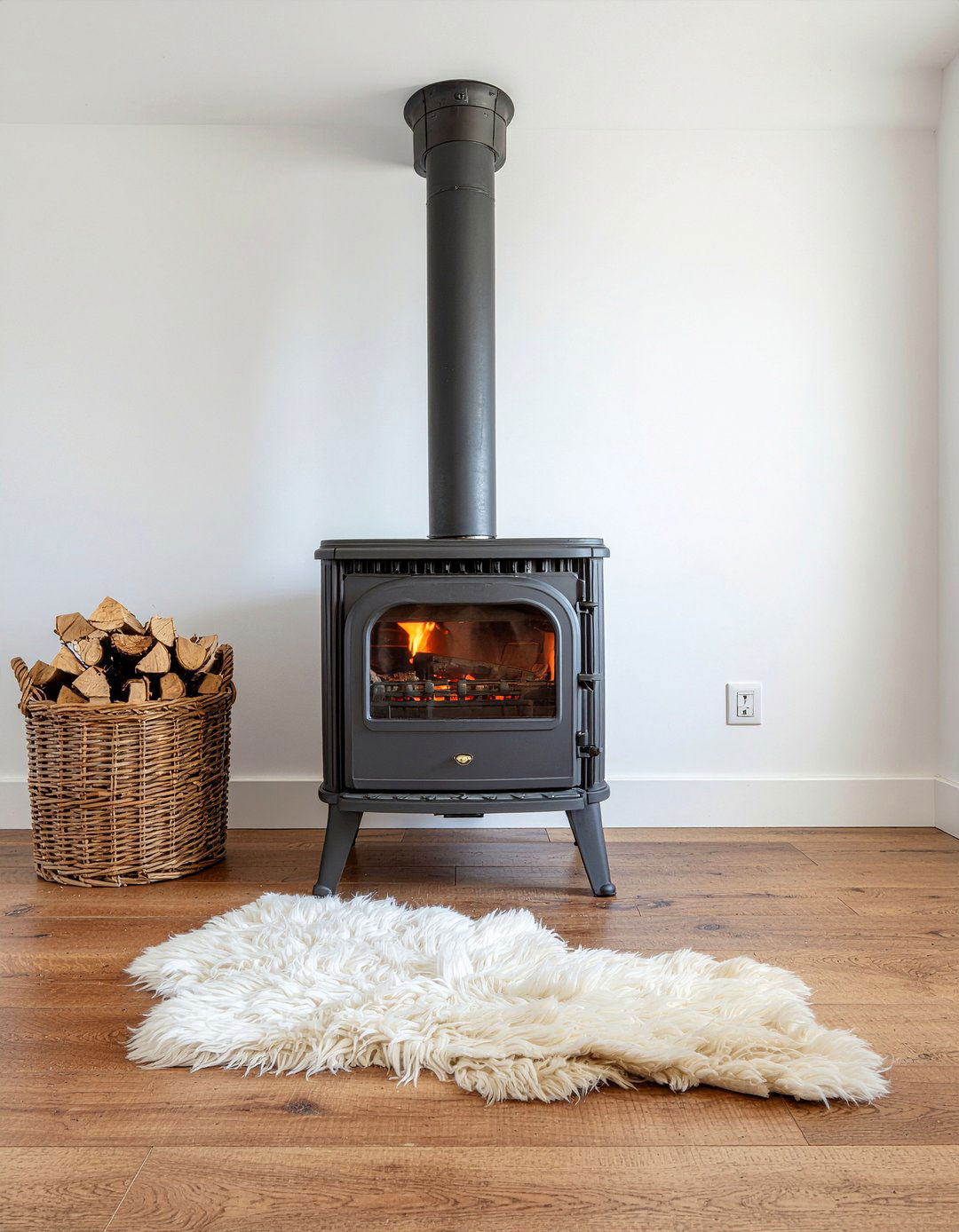 Wood burning stove - 30 Swedish living room ideas