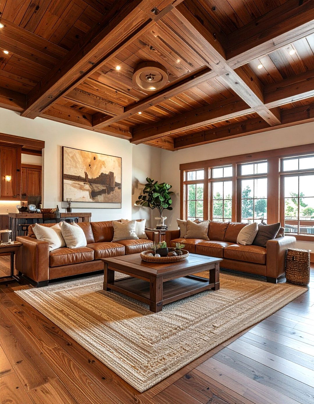 Wood ceiling medallion - 30 living room ceiling medallion ideas