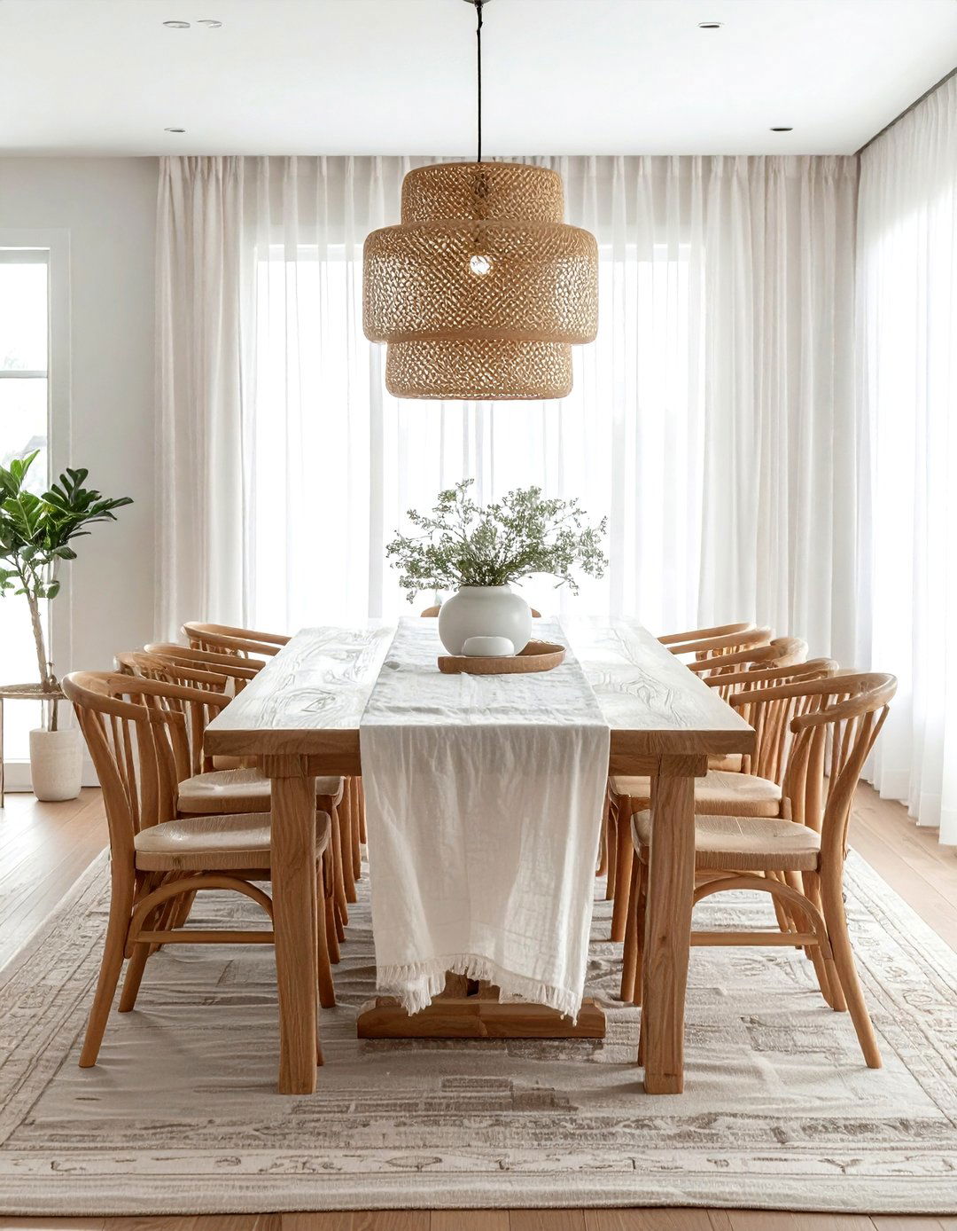 Wood dining table set - 30 McGee and Co decor ideas