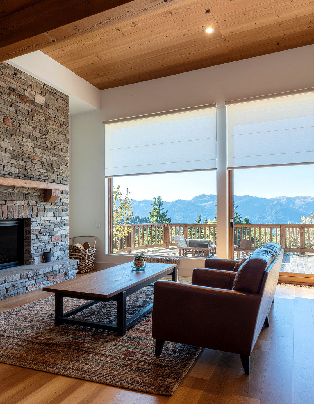 Wood effect roller blinds - 30 living room roller blinds