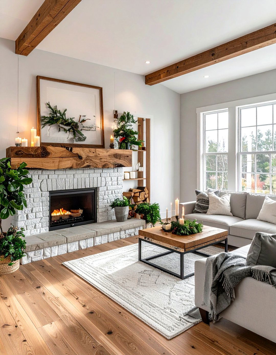 Wood fireplace mantel - 30 wood accent ideas