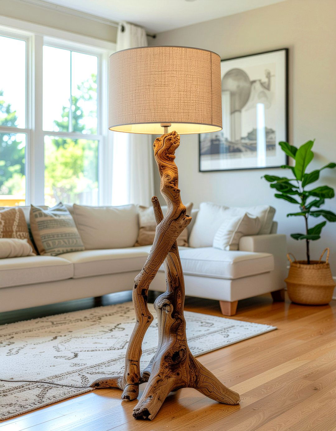 Wood floor lamp - 30 living room lamps