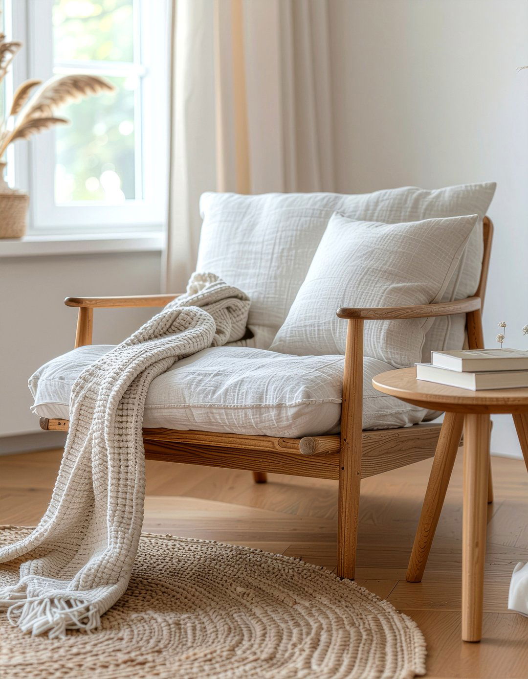 Wood frame chair - 30 bedroom reading chairs