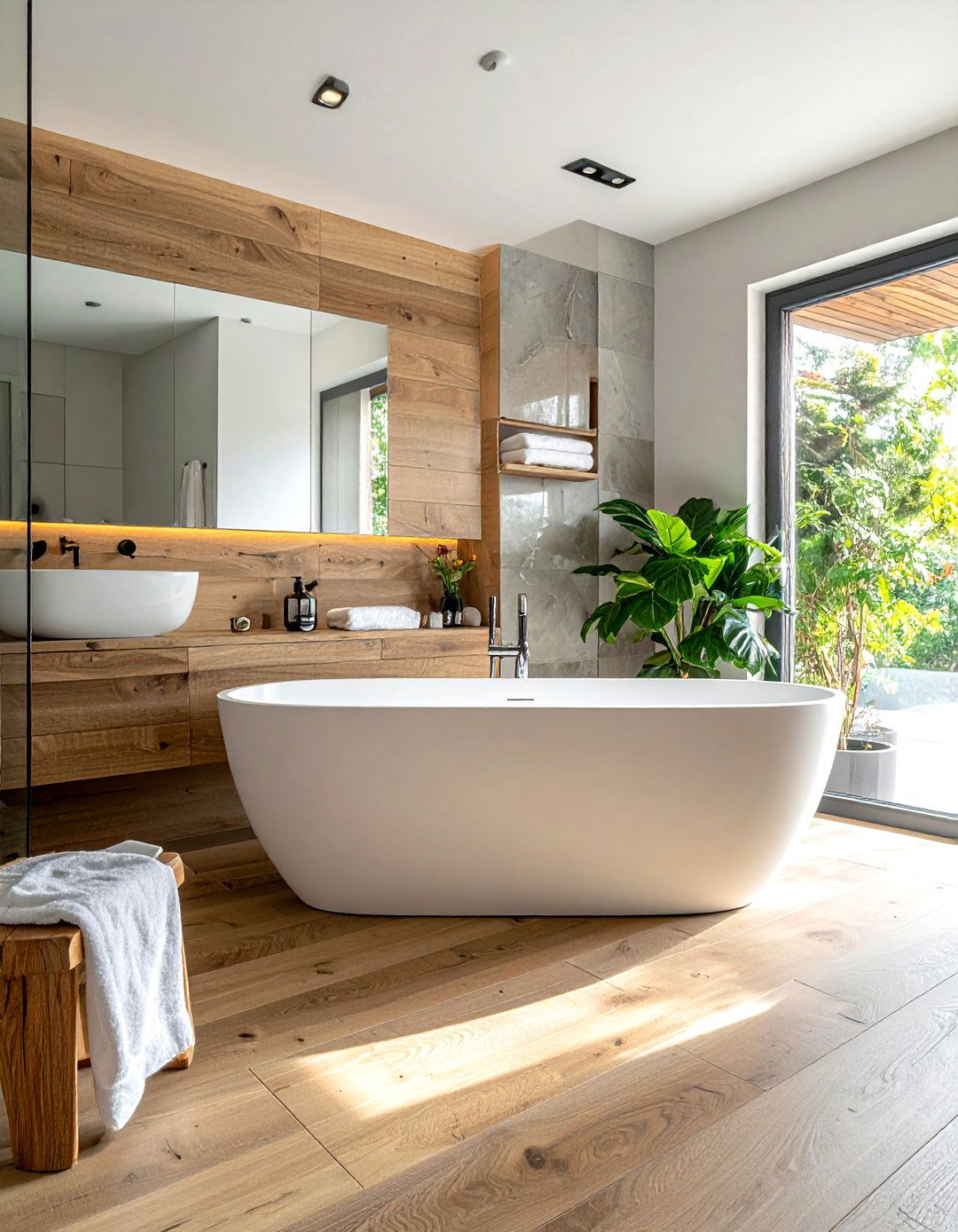 Wood look ceramic bathroom - 30 ceramic bathroom ideas