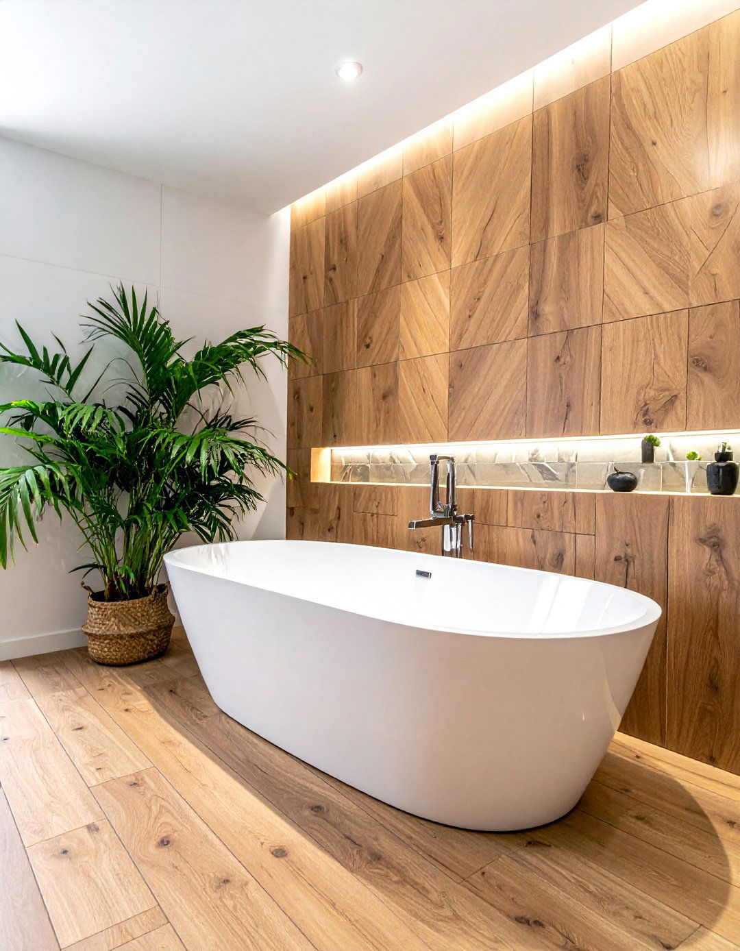 Wood look ceramic tile bathroom - 30 ceramic tile bathroom ideas