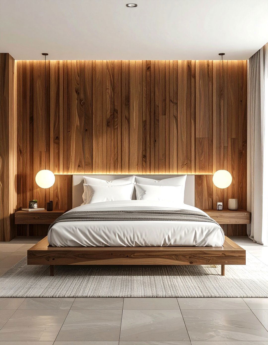 Wood panel wall - 30 mid-century modern decor ideas
