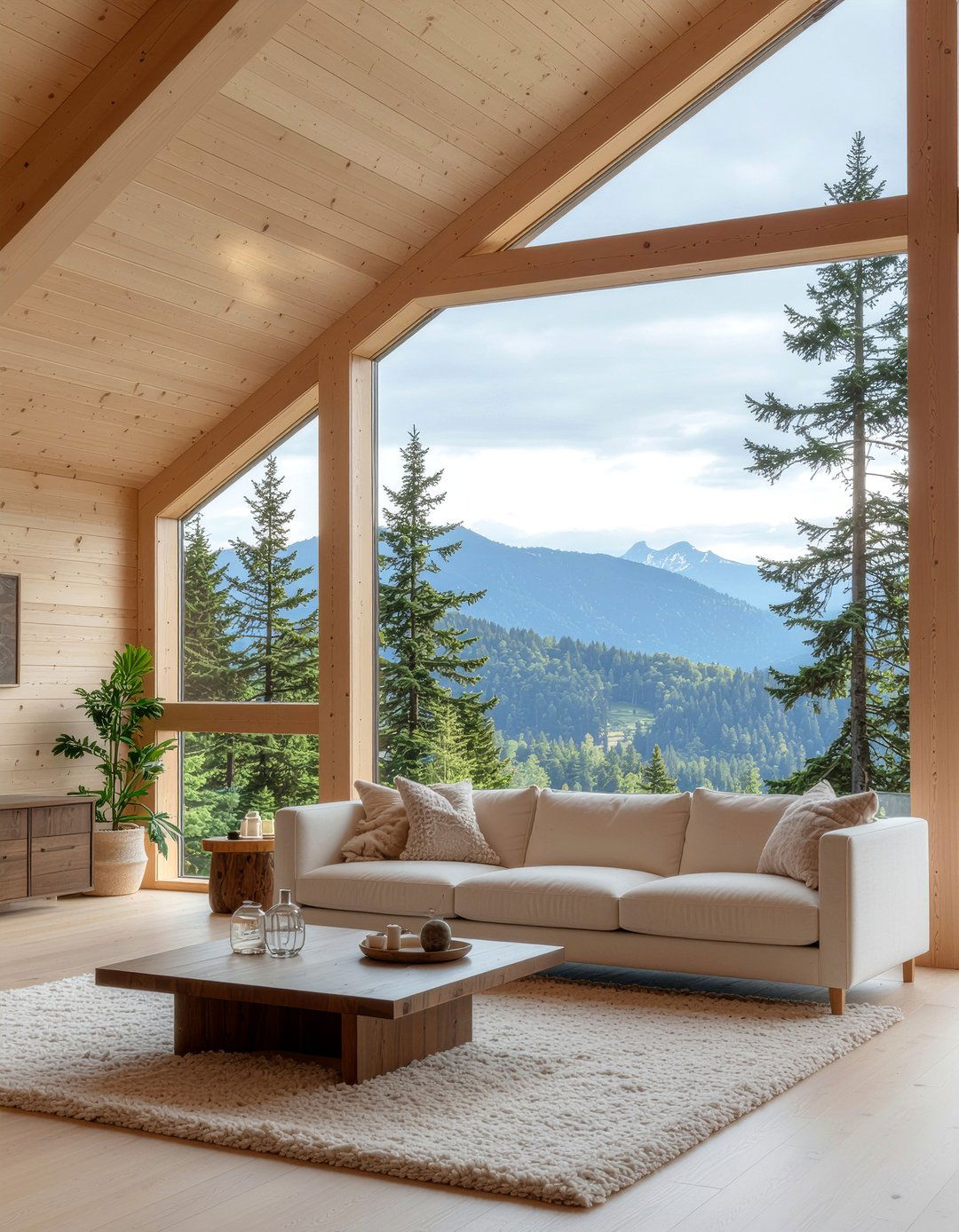 Wood paneled living room - 30 warm toned living room ideas