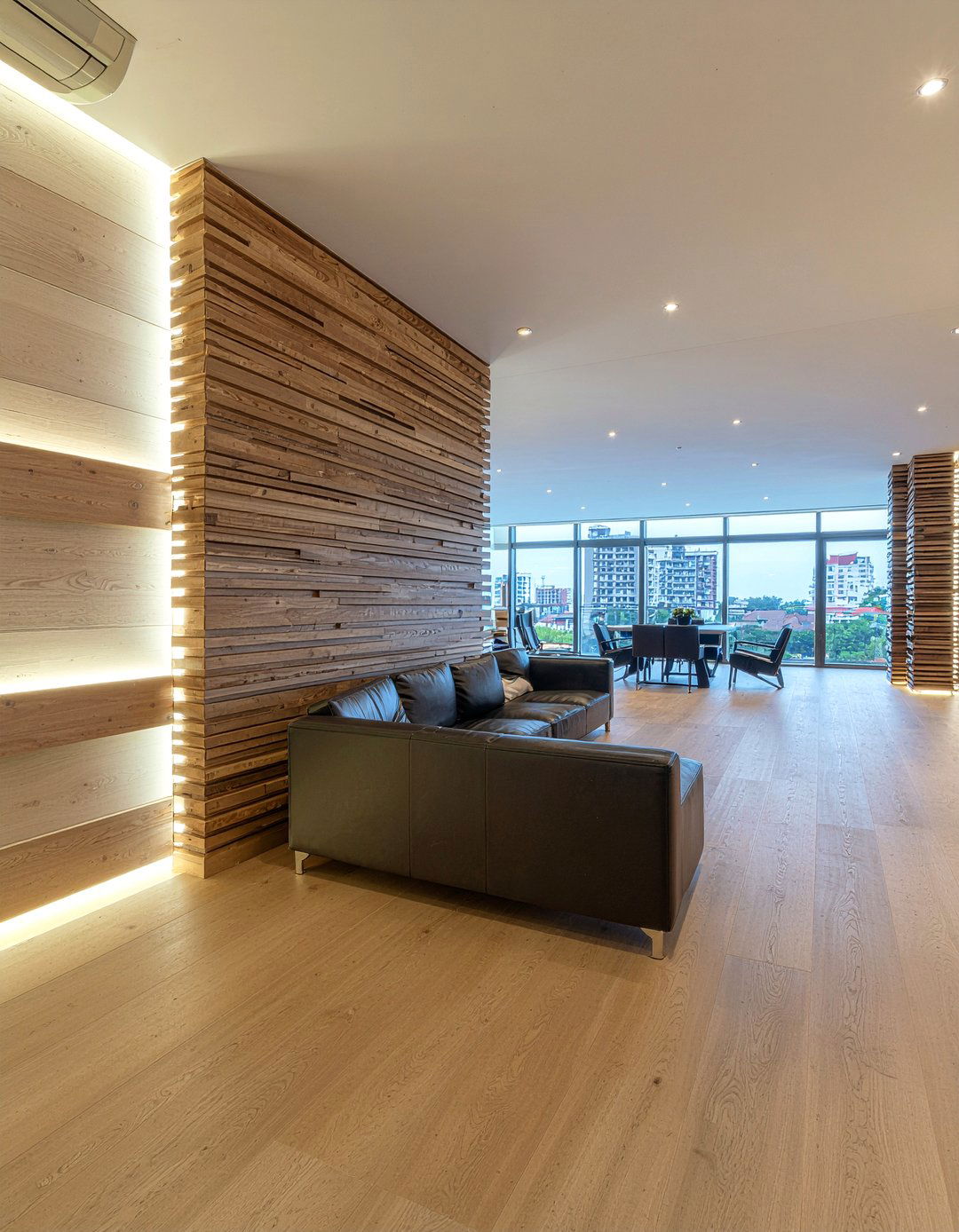 Wood paneling - 30 hotel living room ideas