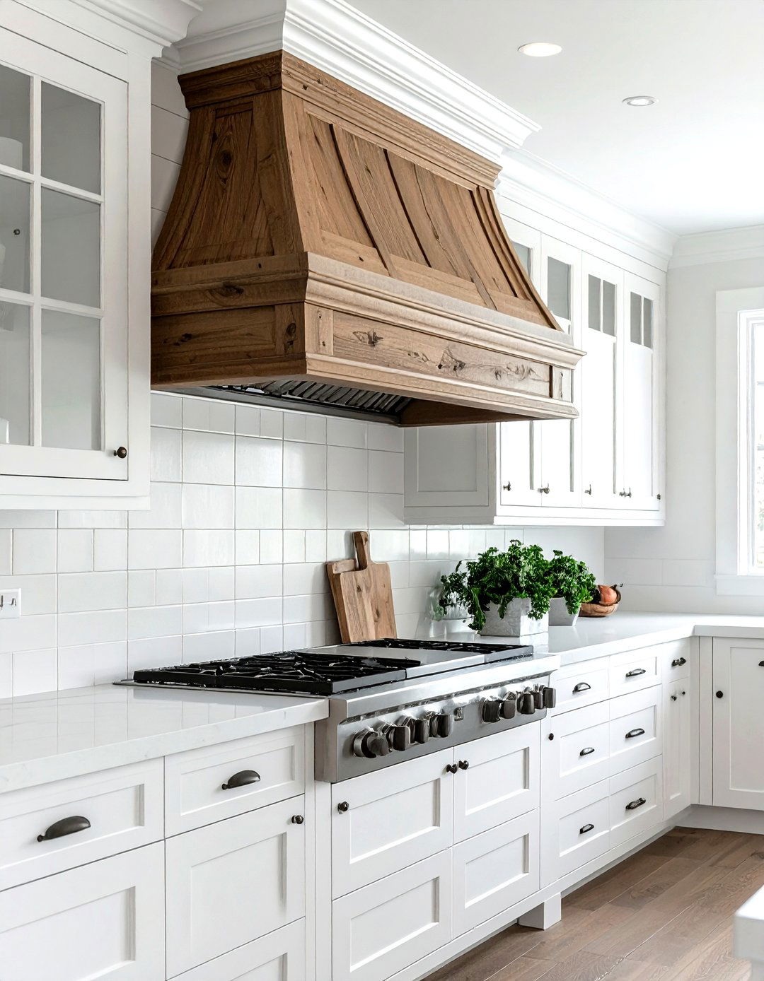 Wood range hood cover - 30 Home Depot kitchen ideas