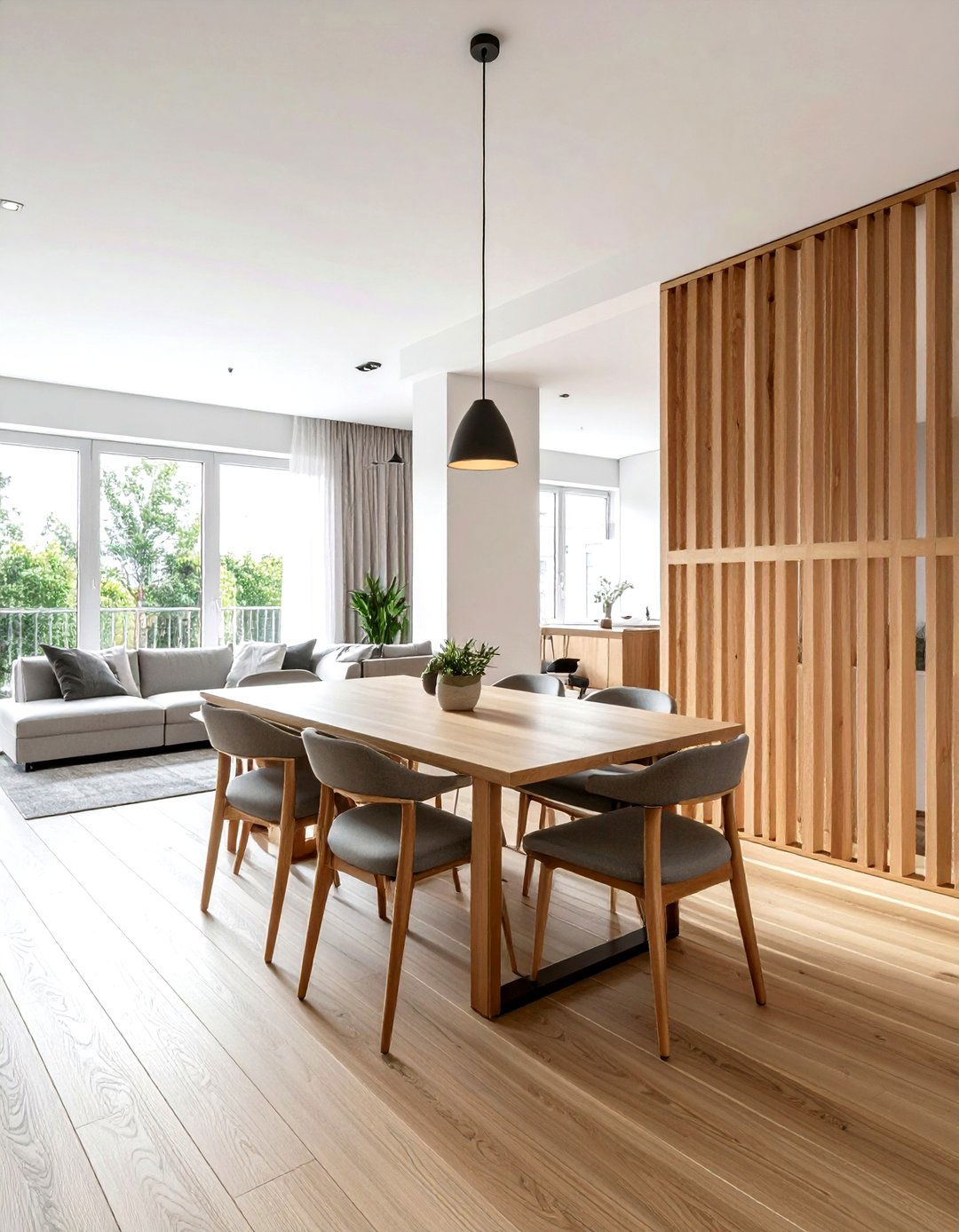 Wood slat partition - 30 wood accent ideas