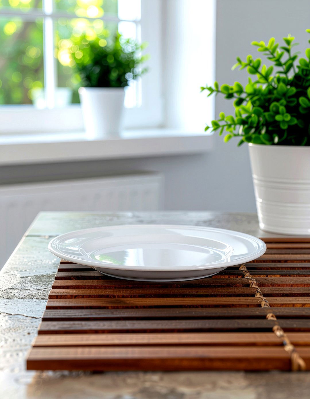 Wood slat placemat - 30 placemat dining ideas