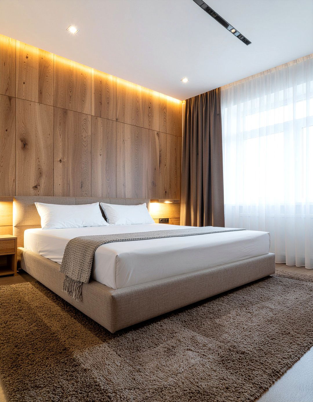 Wood slat wall - 30 Japanese bedroom ideas