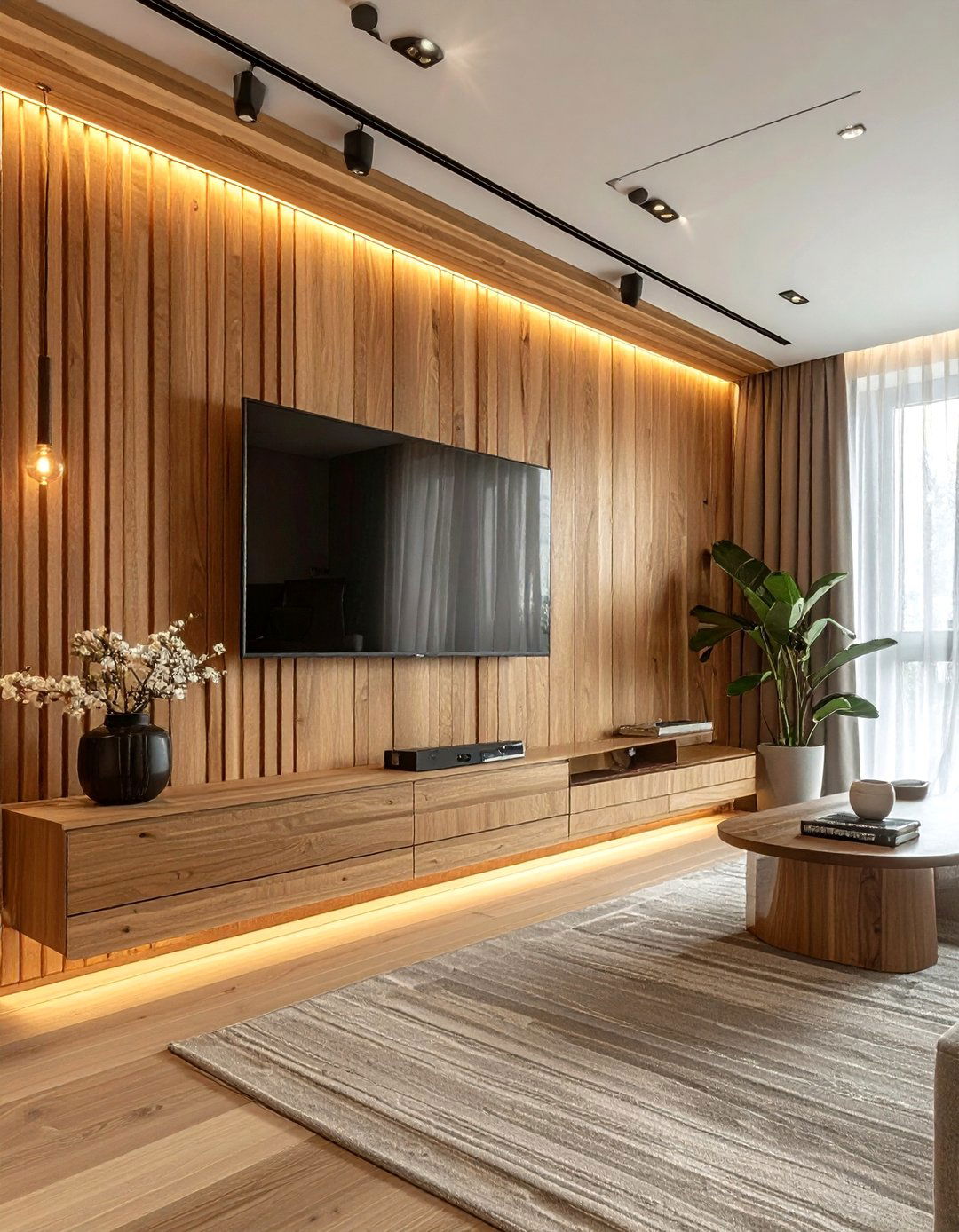 Wood slat wall - 30 wood decor ideas