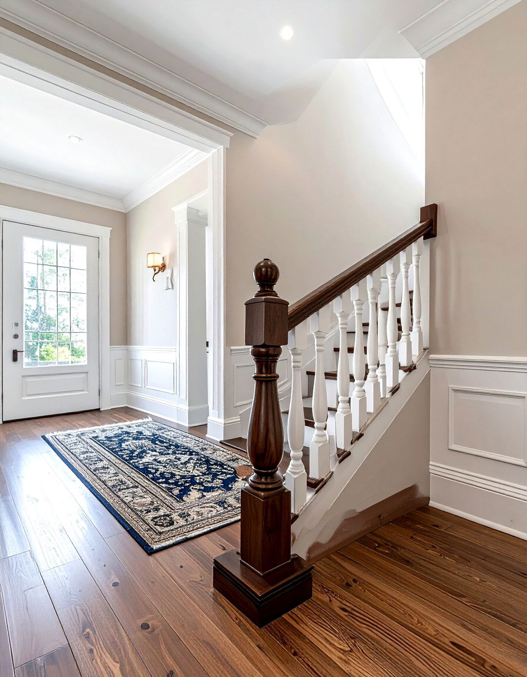 Wood spindle railing - 30 stair railing ideas