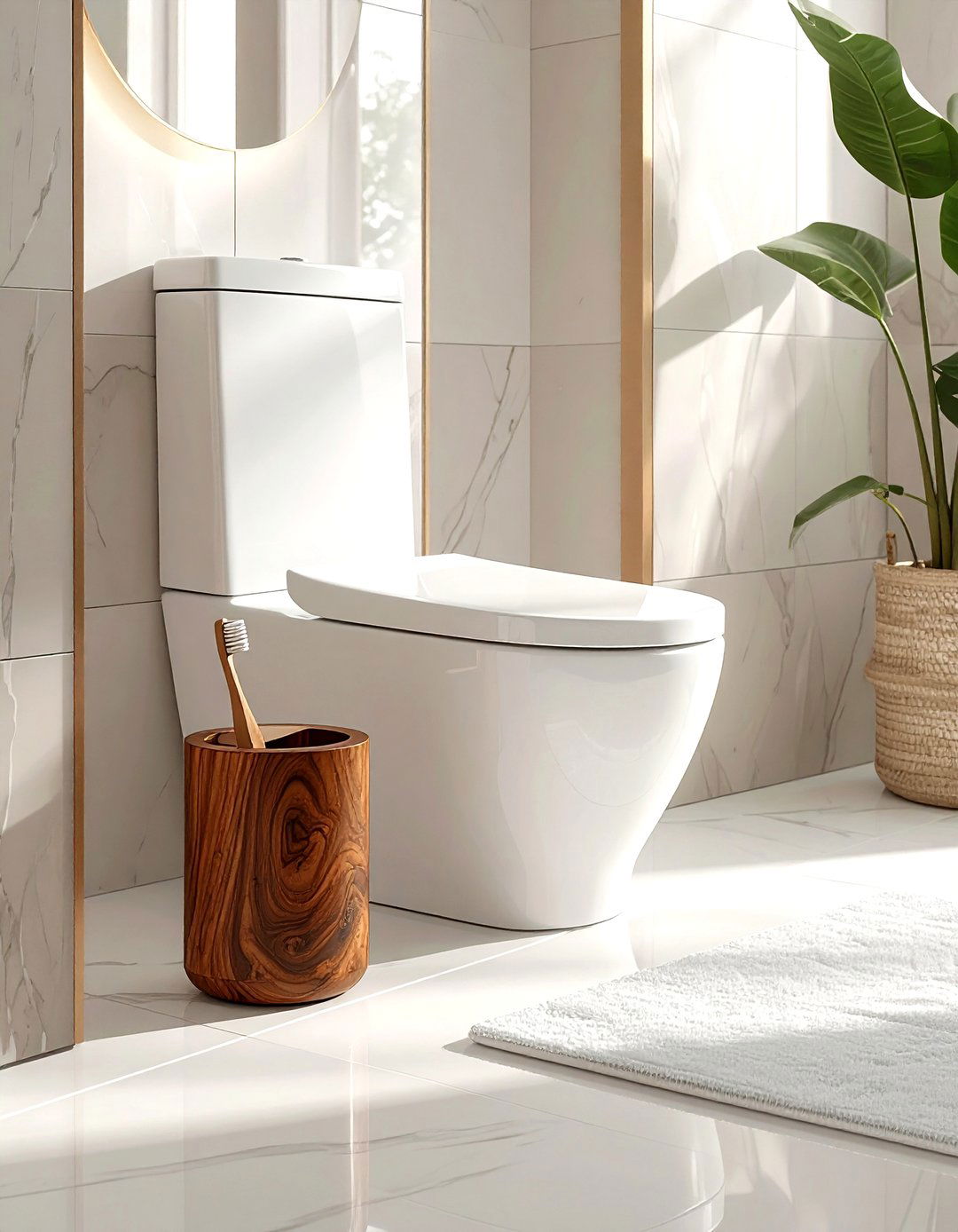 Wood toilet brush holder - 30 toilet brush holder ideas