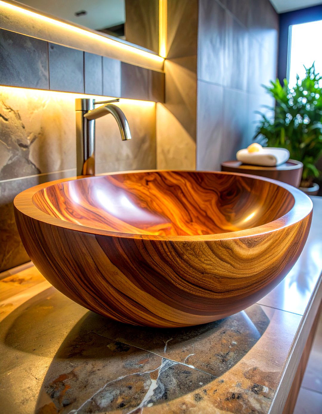 Wood vessel sink - 30 vessel sink ideas