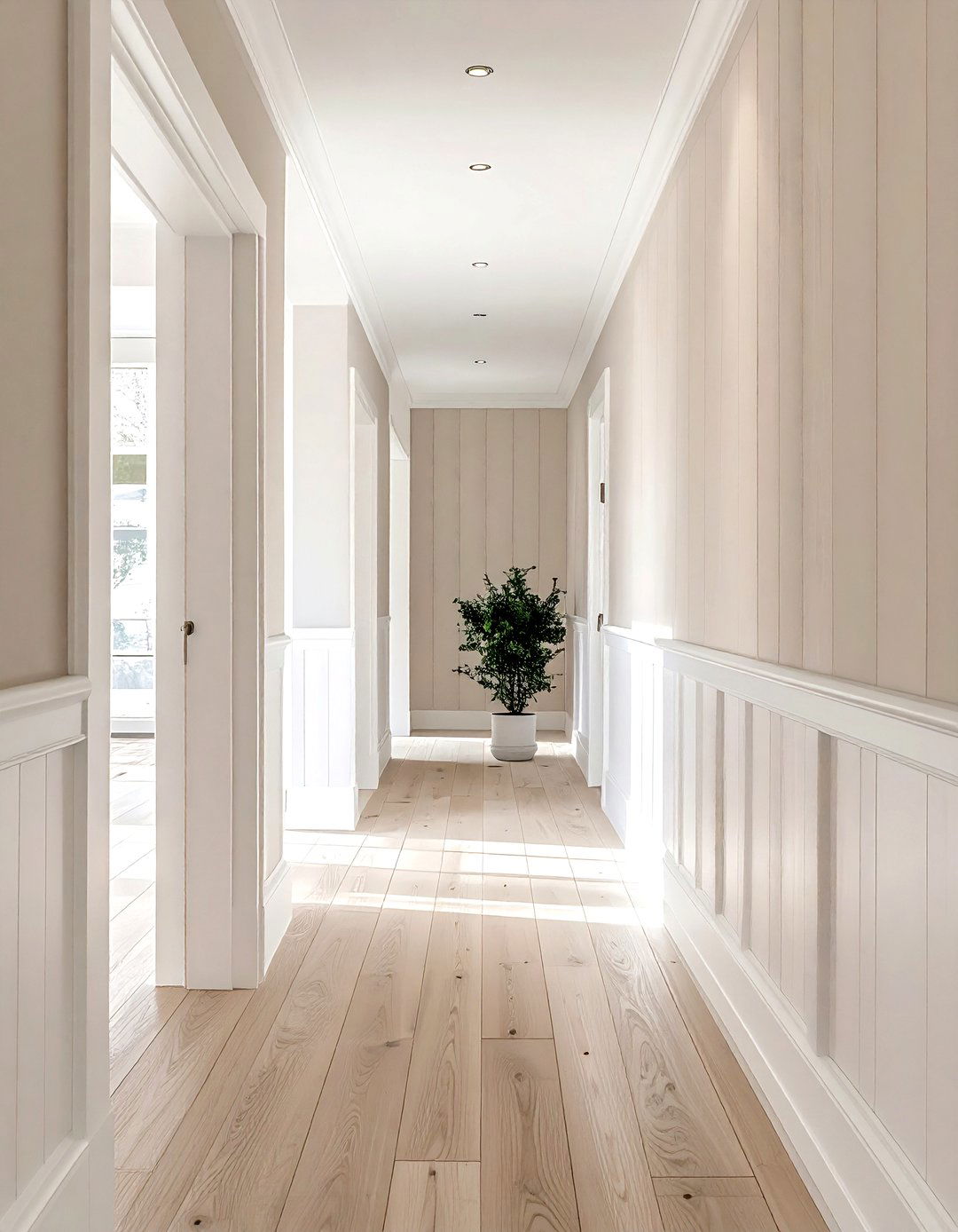 Wood wall paneling - 30 hallway decor ideas