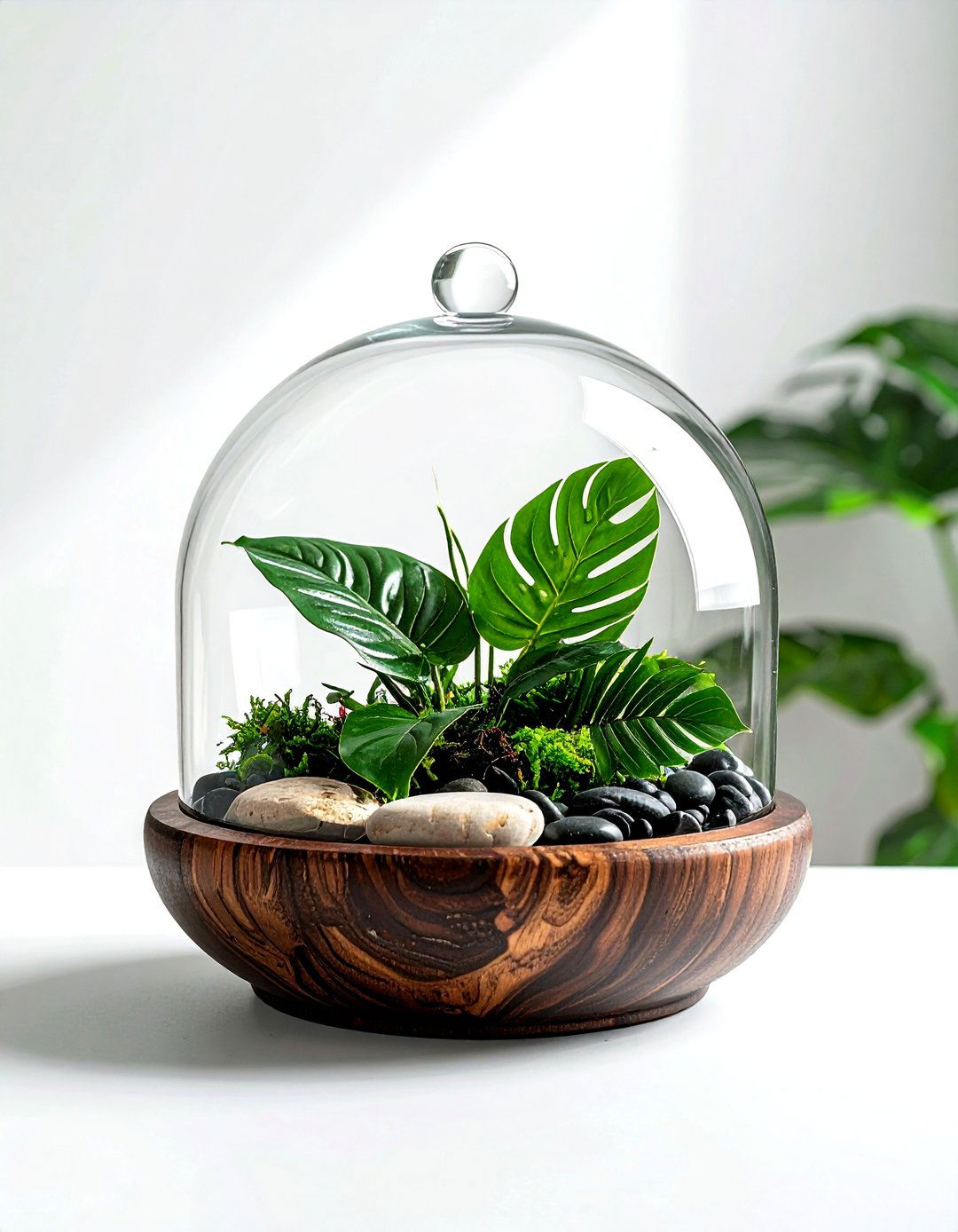 Wooden Base Terrarium - 30 living room terrariums