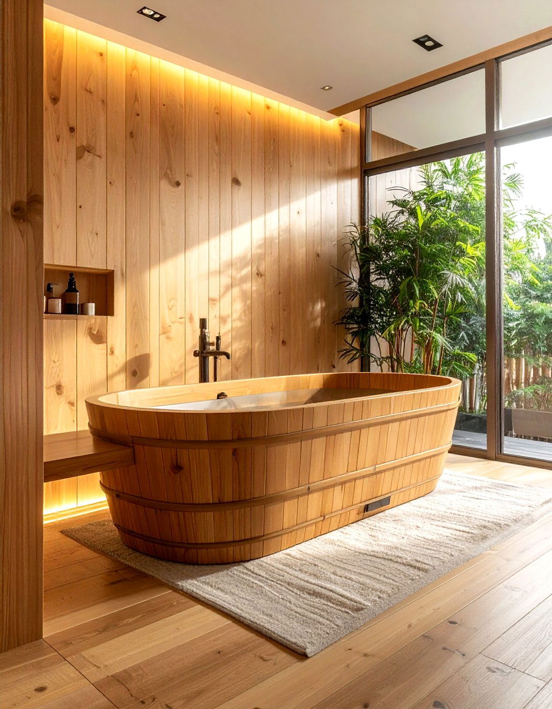 Wooden Bathtub - 30 bathroom wow factor ideas