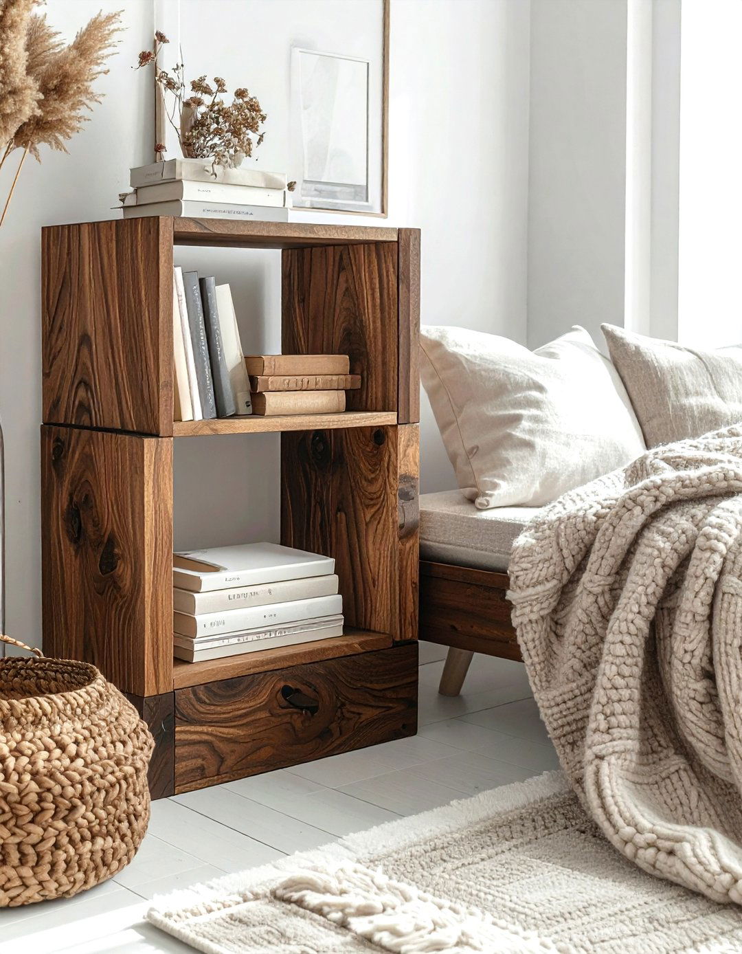 Wooden Block Bookends - 30 decorative bookend ideas
