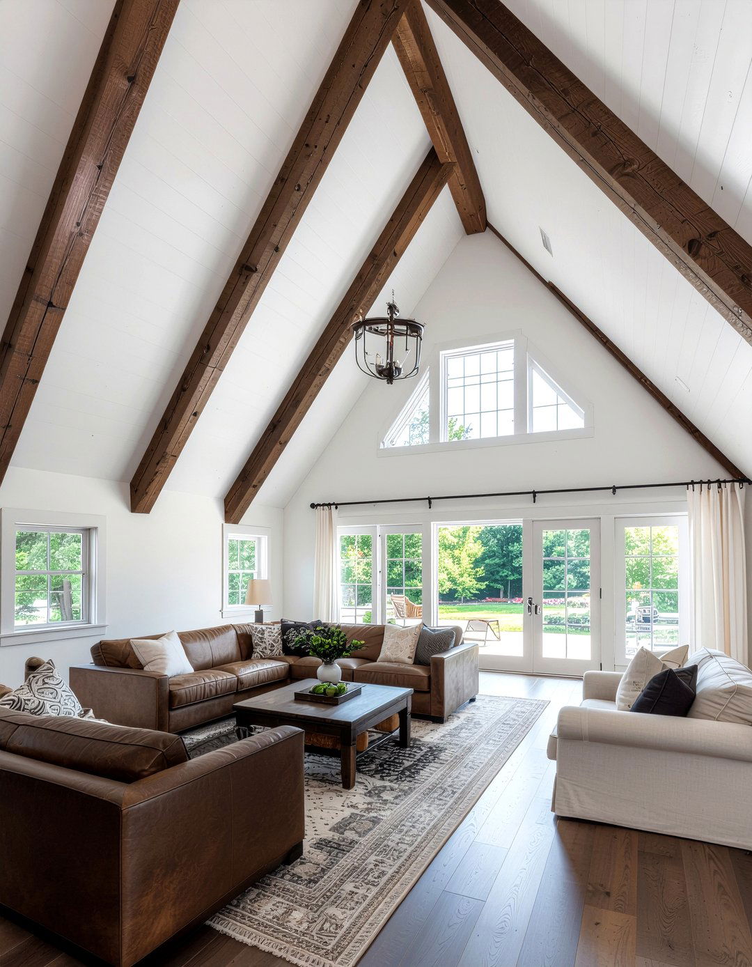 Wooden Ceiling Beams - 30 farmhouse home decor ideas