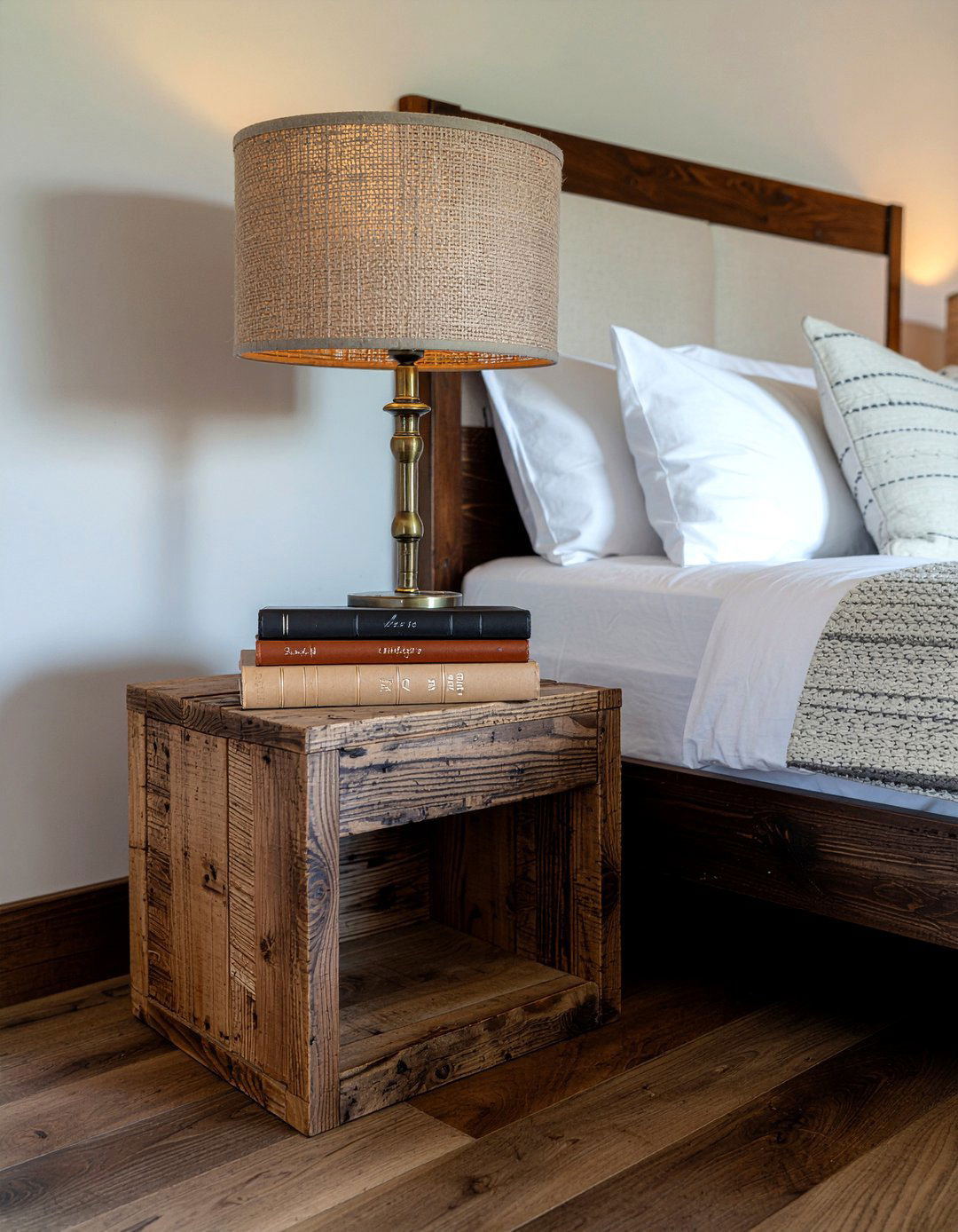 Wooden Cube Nightstand - 30 bedroom storage cubes