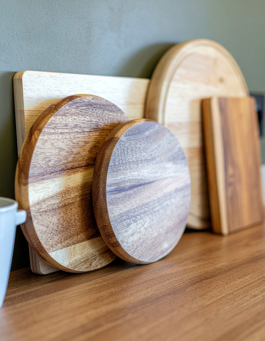 Wooden Cutting Boards - 30 kitchen countertop decor ideas