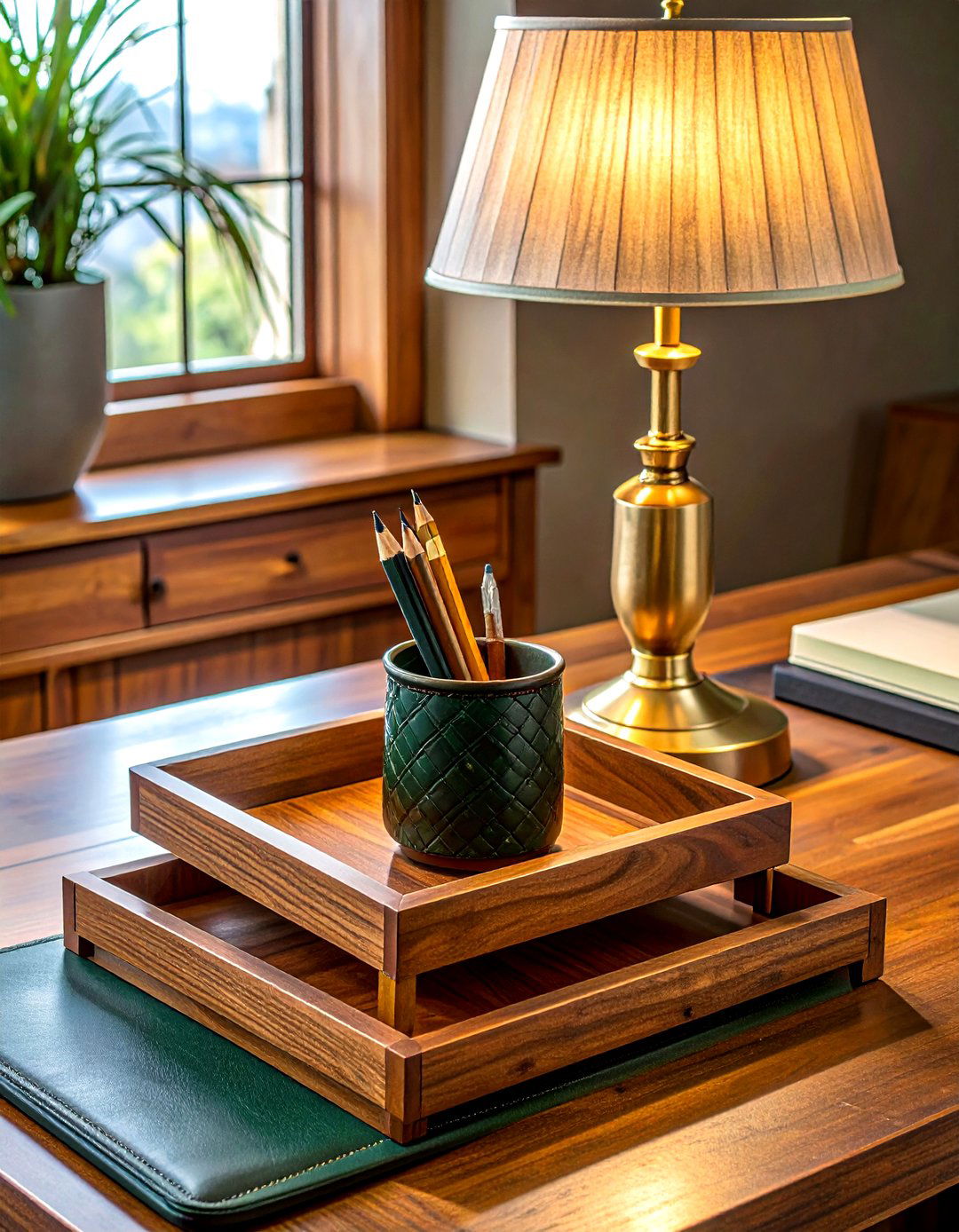 Wooden Desk Organizer - 30 desk decor ideas