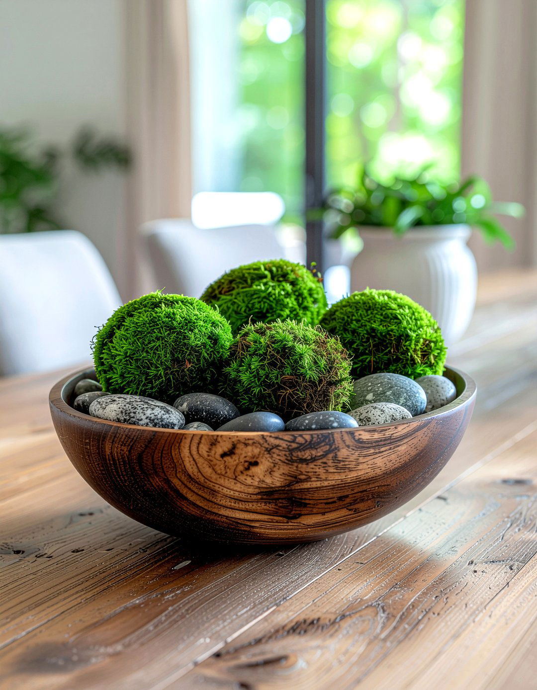 Wooden Dough Bowl - 30 everyday centerpiece dining ideas