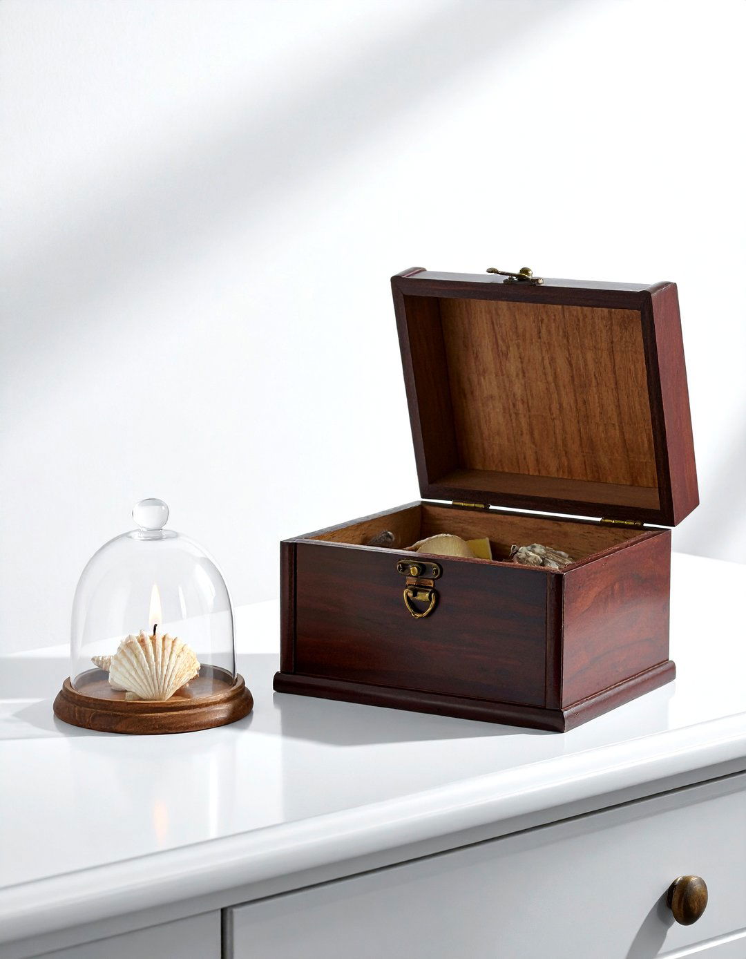 Wooden Jewelry Box - 30 dresser top styling ideas