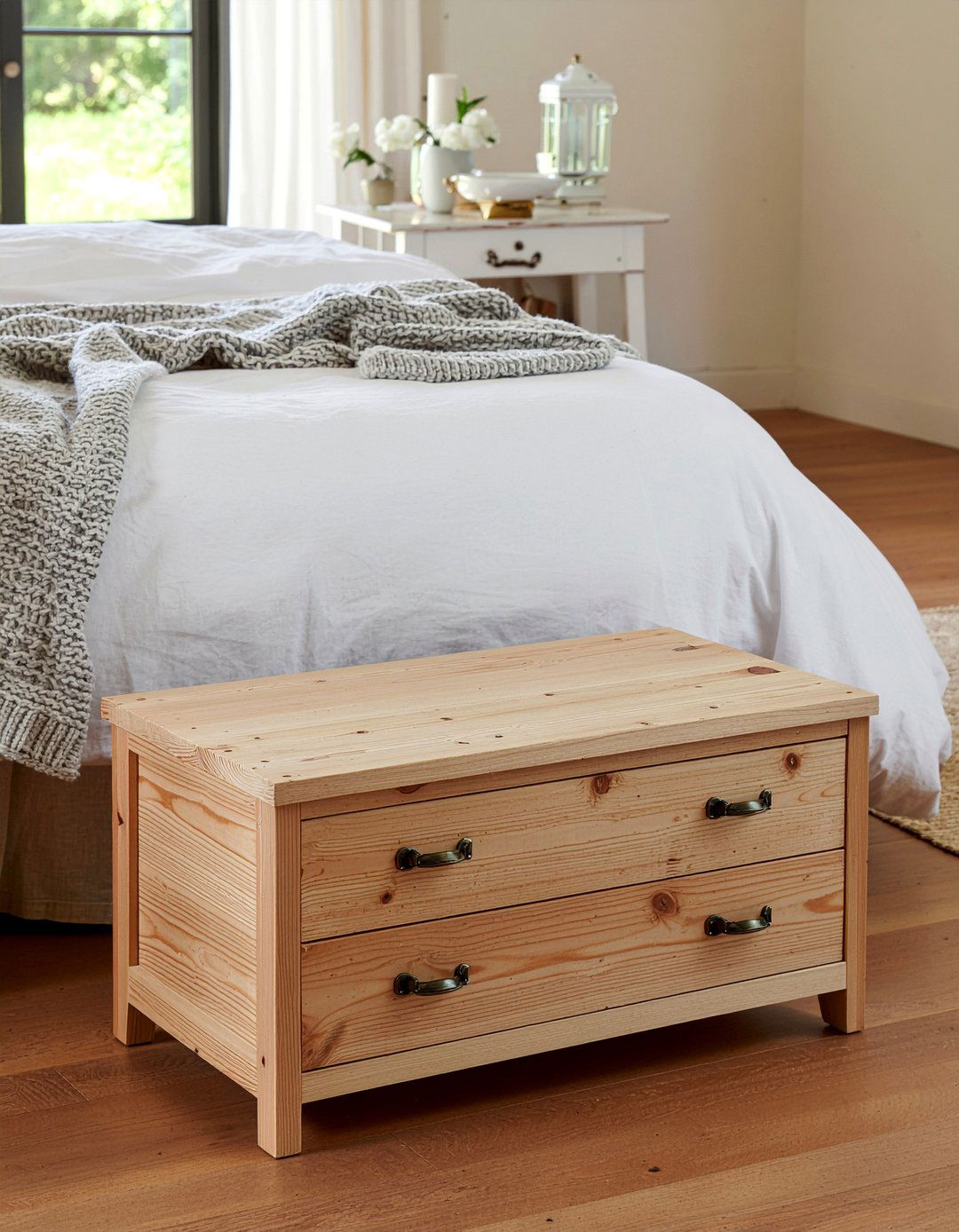 Wooden Laundry Chest - 30 bedroom dirty clothes storage ideas