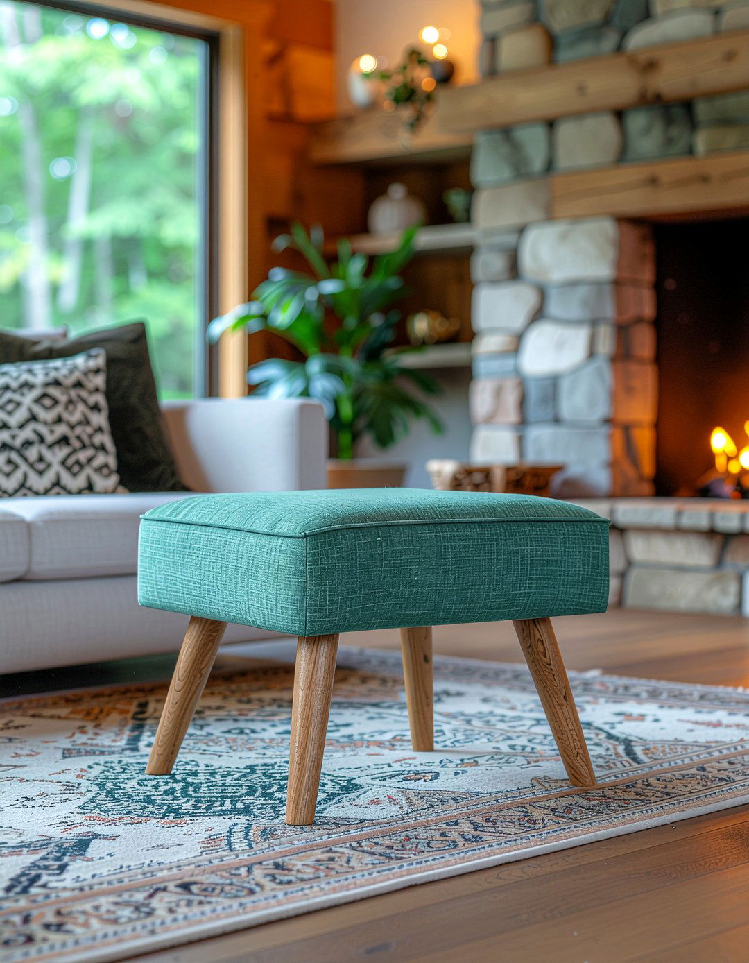 30 Stylish Living Room Footstool Ideas for Extra Comfort