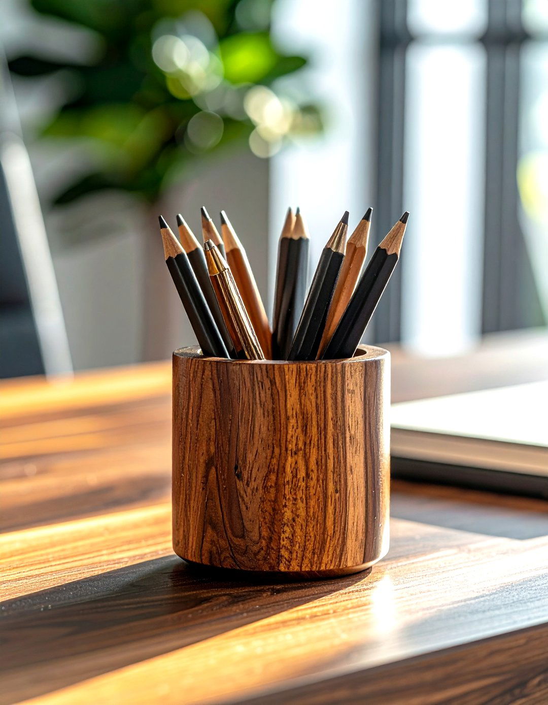 Wooden Pencil Cup