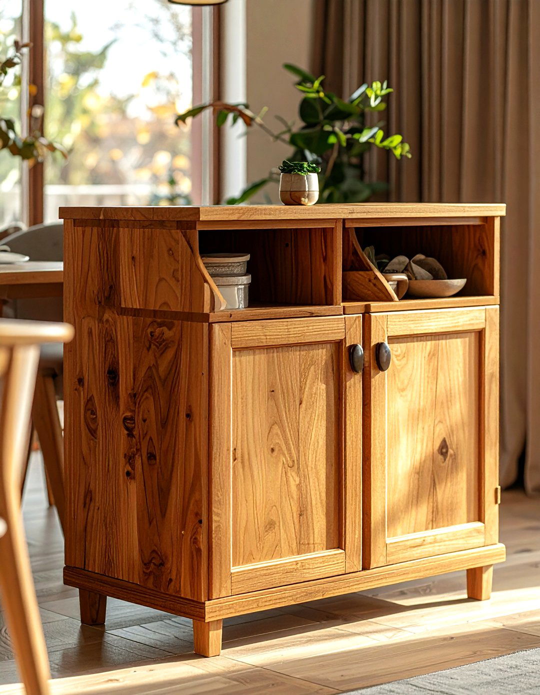 Wooden Recycling Bin Cabinet - 30 recycling center kitchen ideas