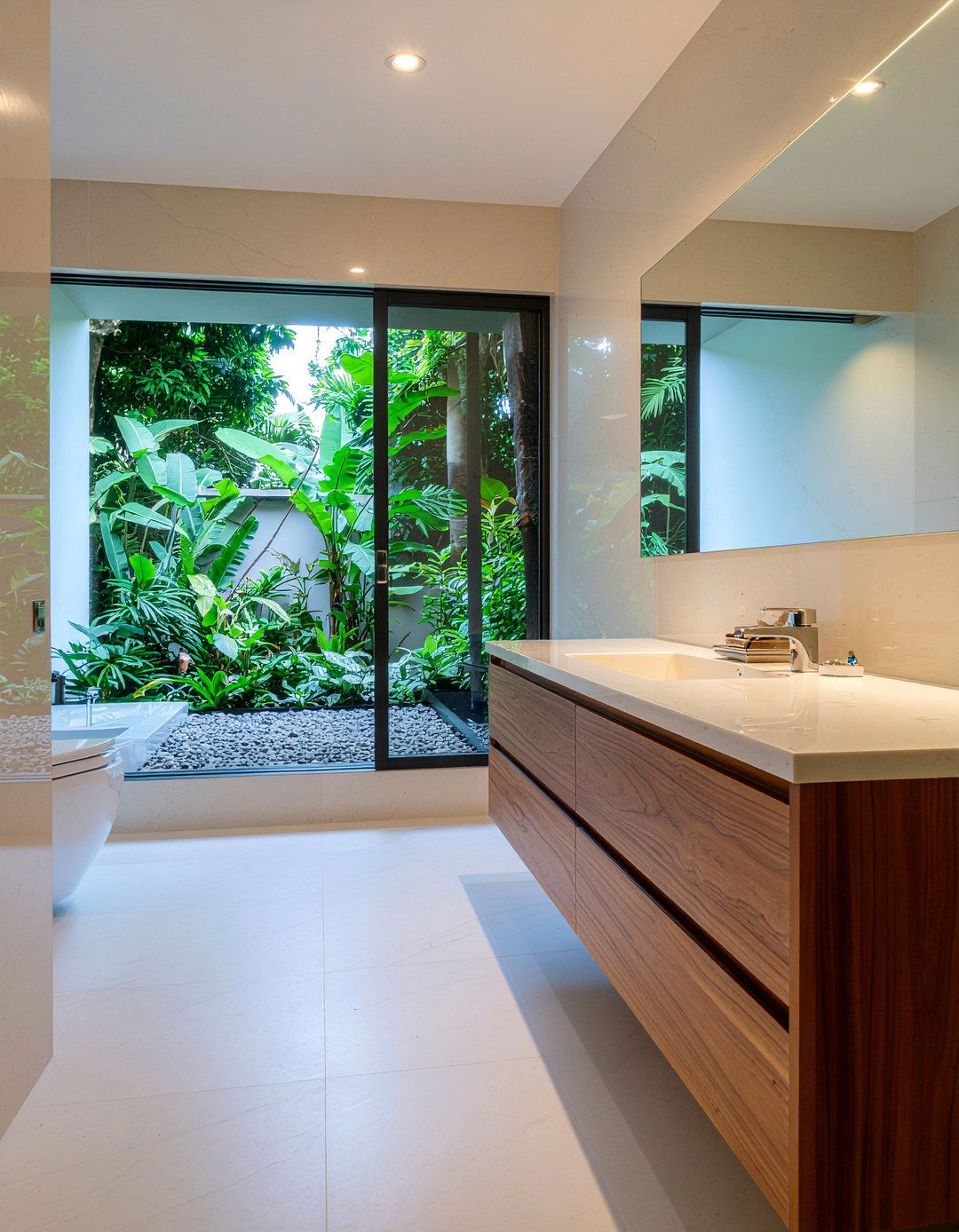 Wooden Vanity - 30 jungle bathroom ideas