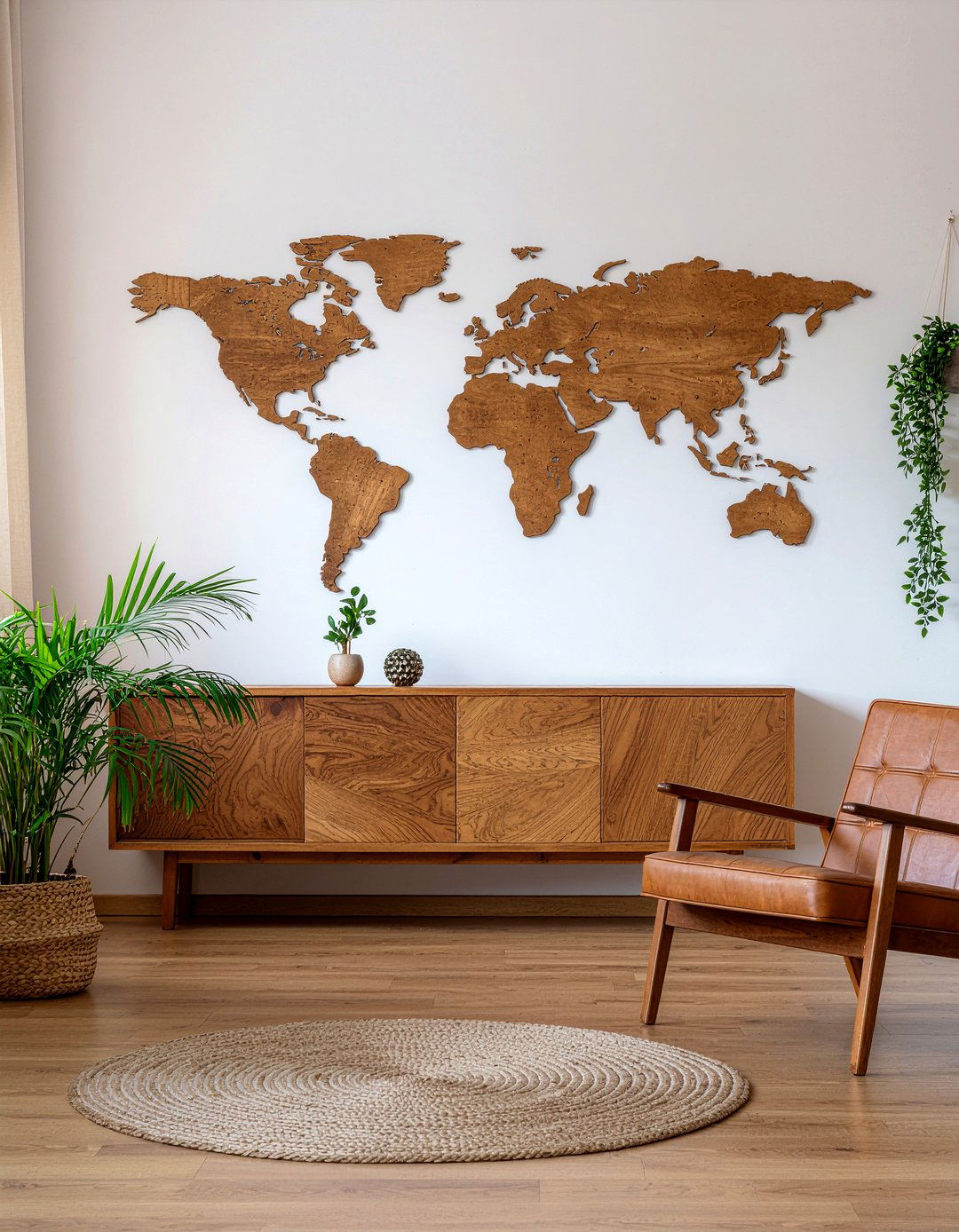 Wooden World Map Wall Art - 30 world map living room ideas