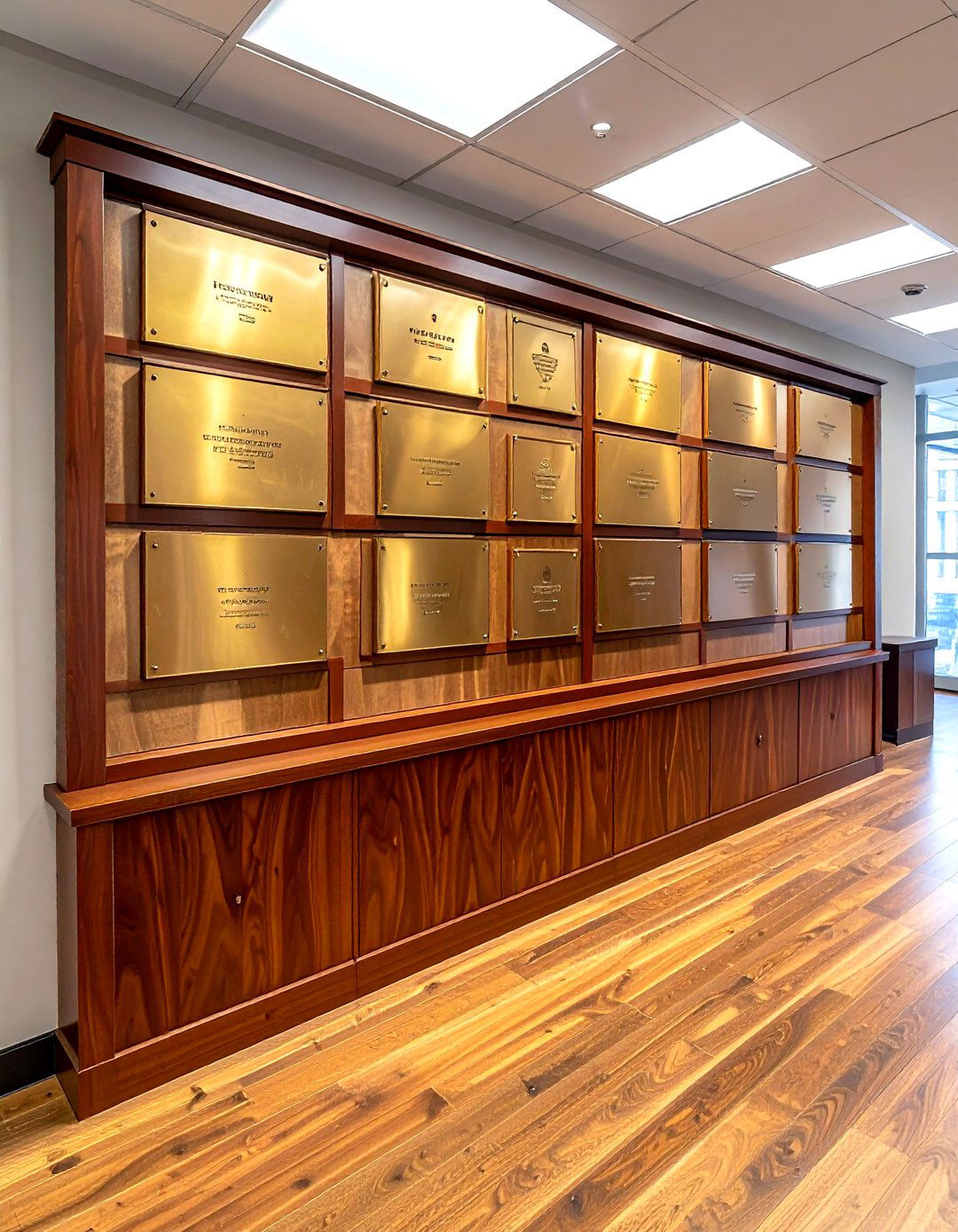 Wooden award plaque wall - 30 award display ideas