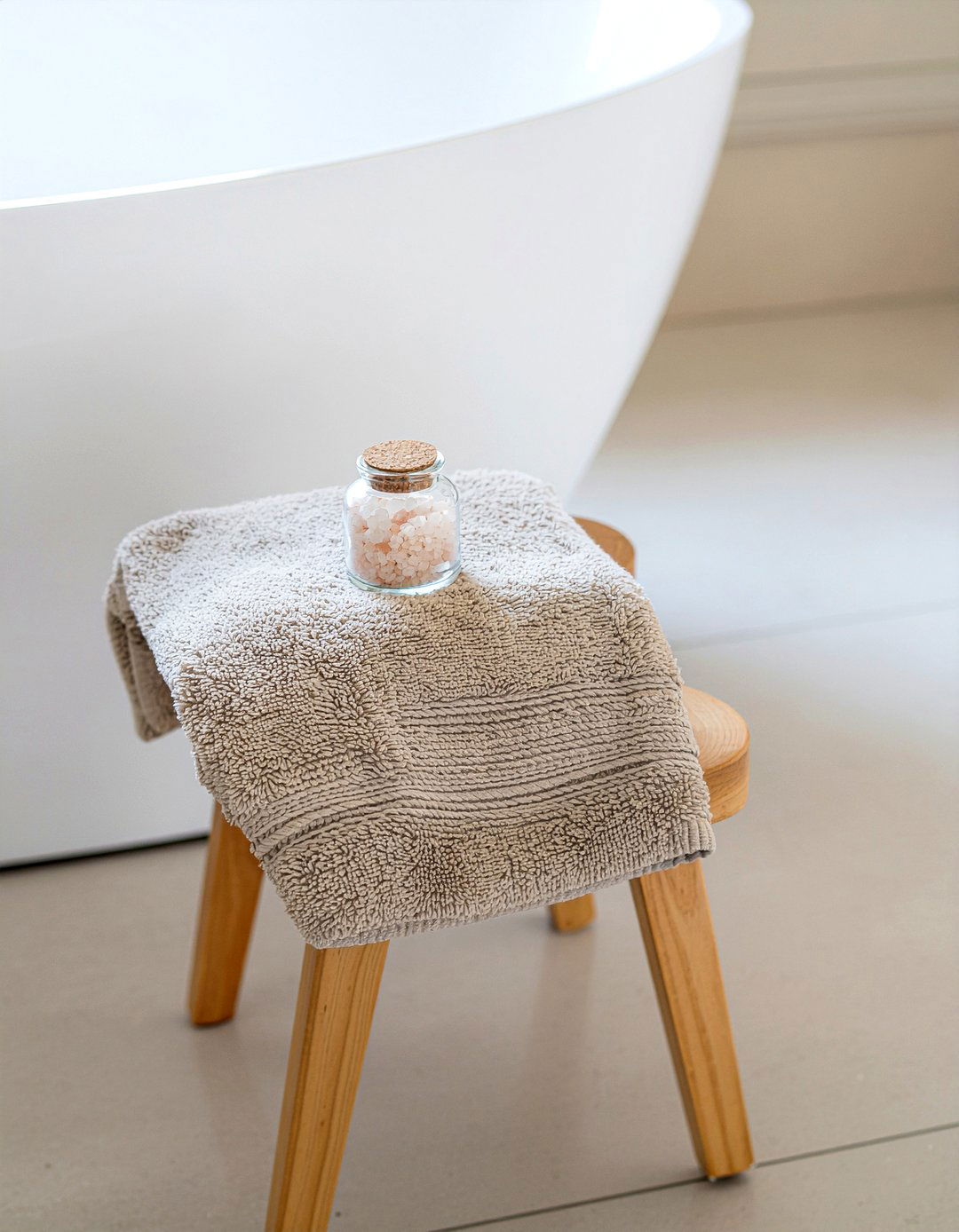 Wooden bathroom stool - 30 bathroom chair ideas