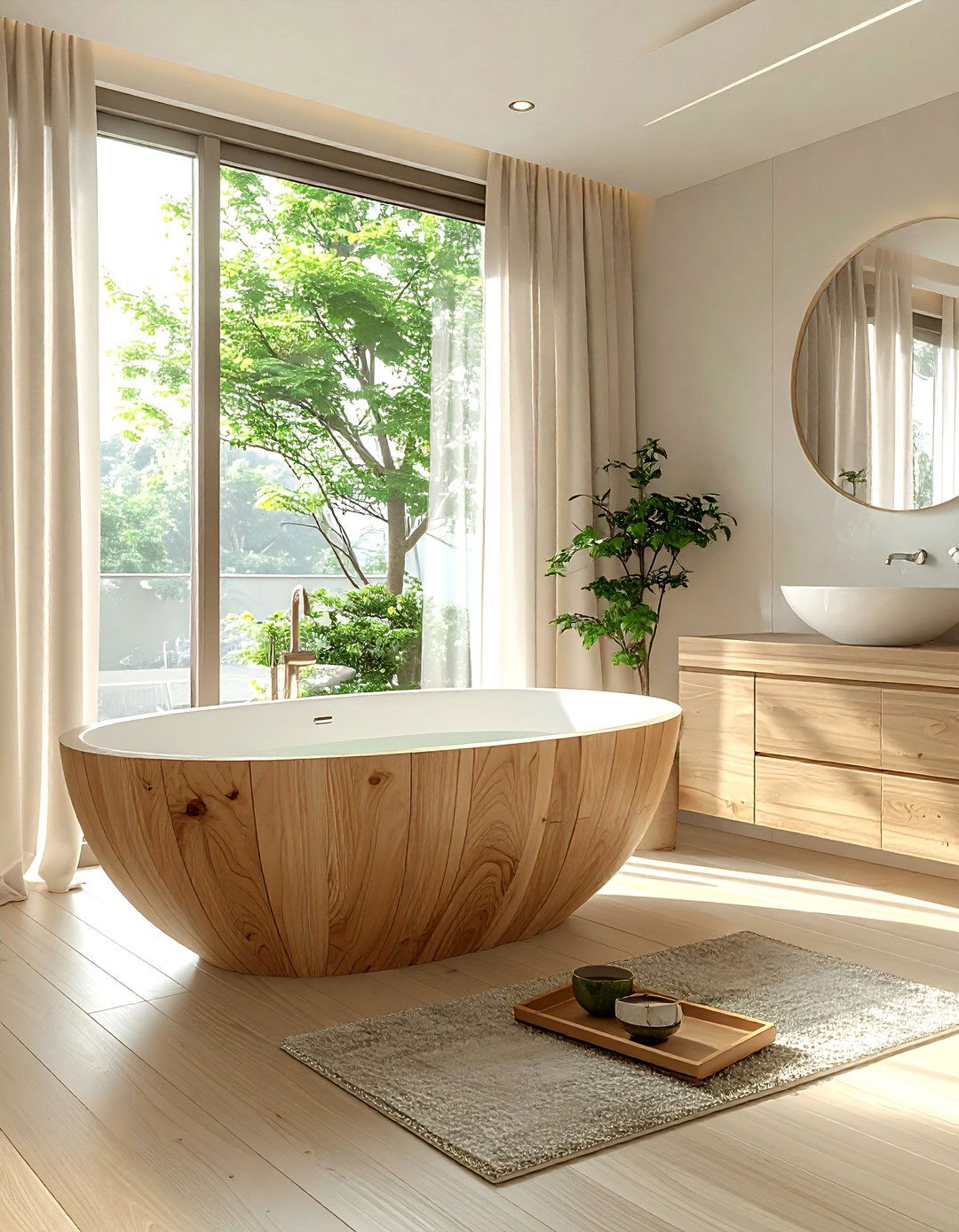 Wooden bathtub - 30 bathtub ideas