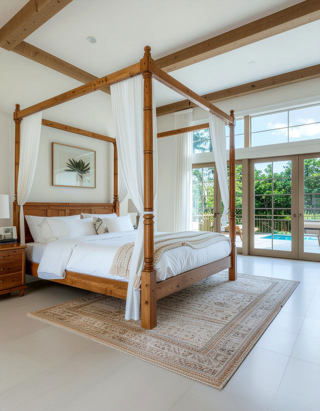 Wooden canopy bed - 30 bedroom bed frames