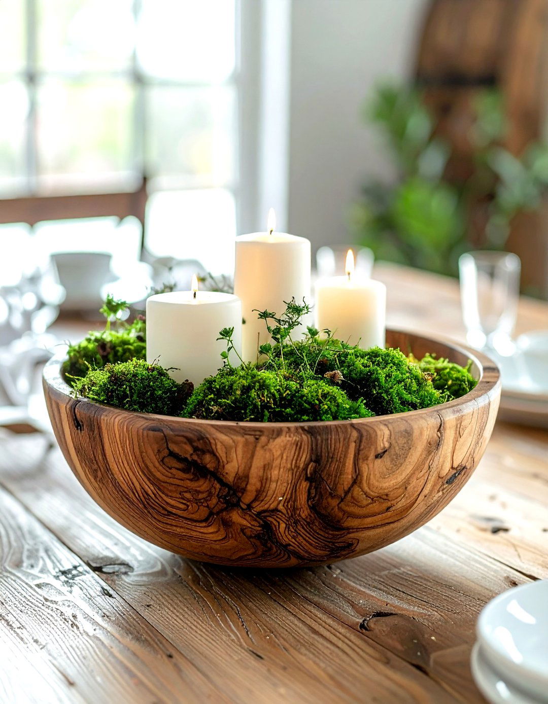 Wooden dough bowl - 30 decorative bowl ideas