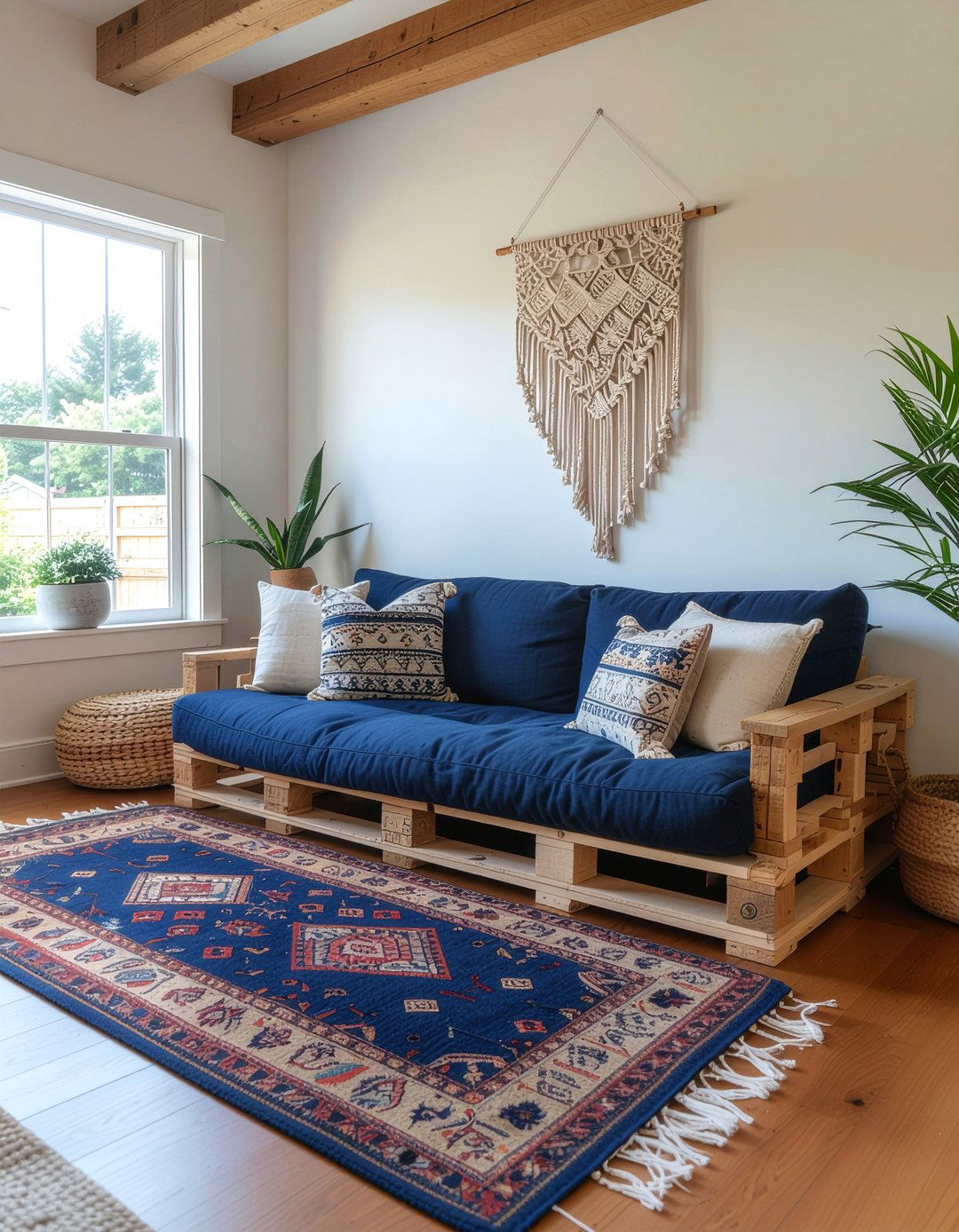 Wooden pallet sofa - 30 living room salvaged furniture ideas