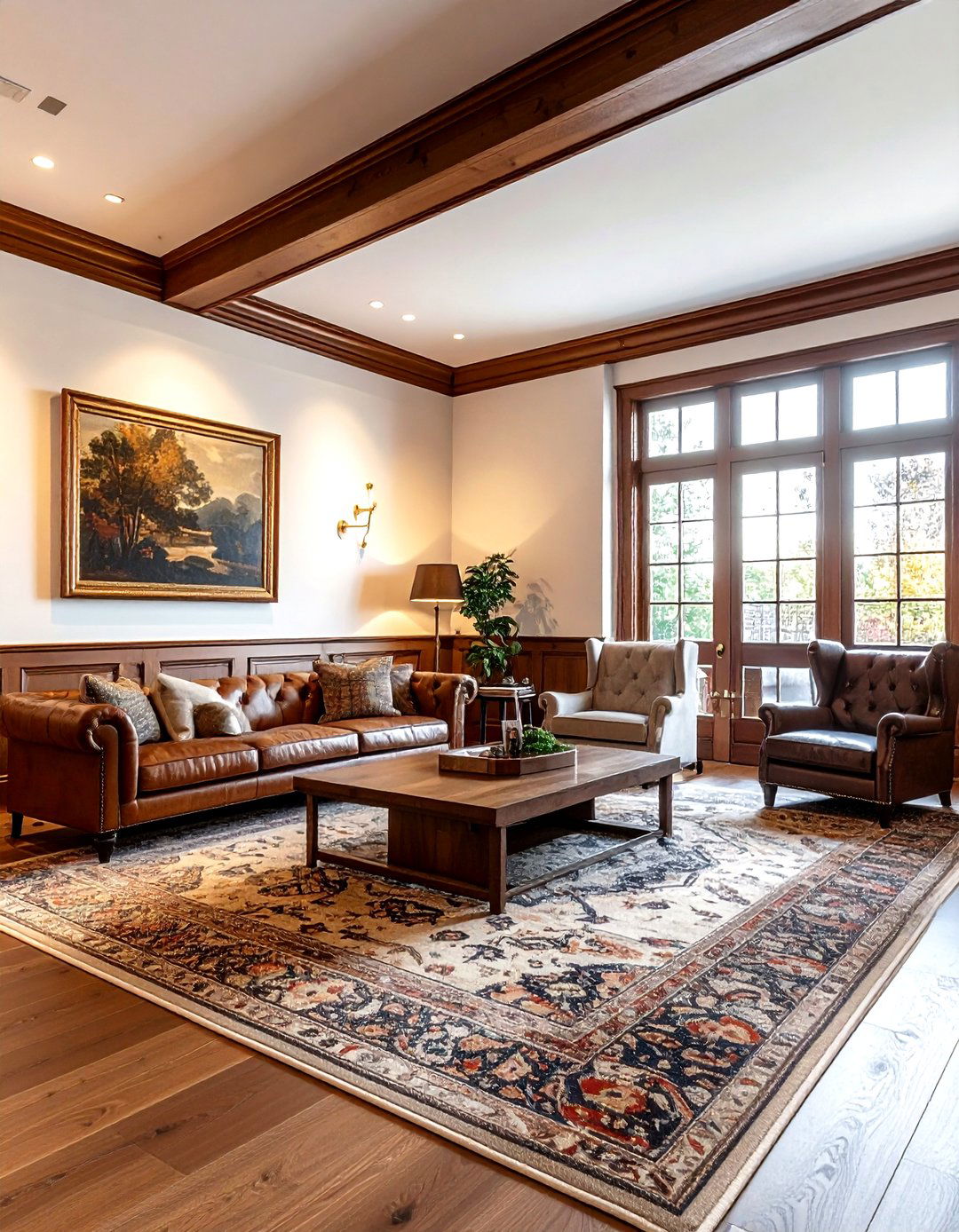 Wooden picture rail - 30 living room picture rail ideas