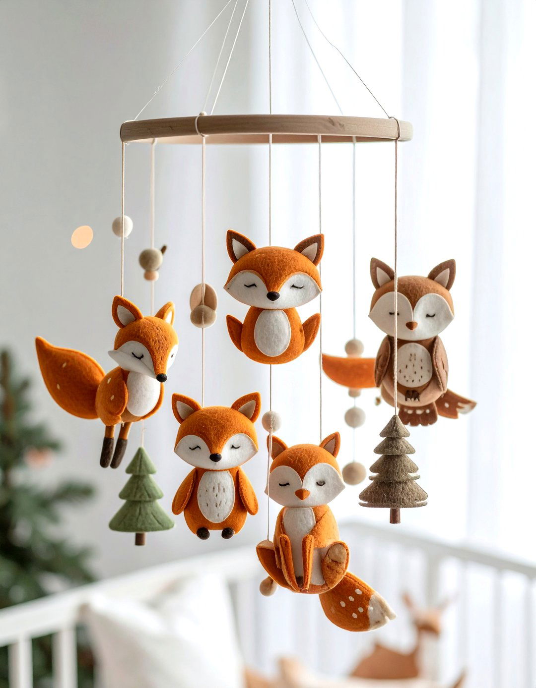 Woodland Animal Nursery Mobile - 30 nursery mobile ideas