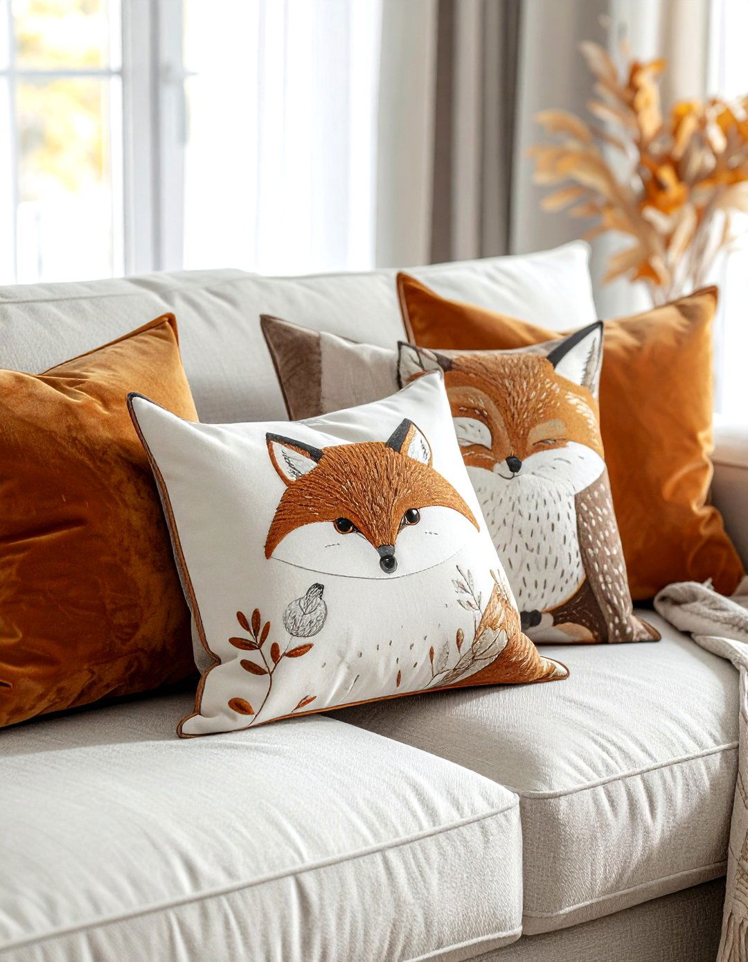 Woodland Animal Pillows - 30 woodland decor ideas