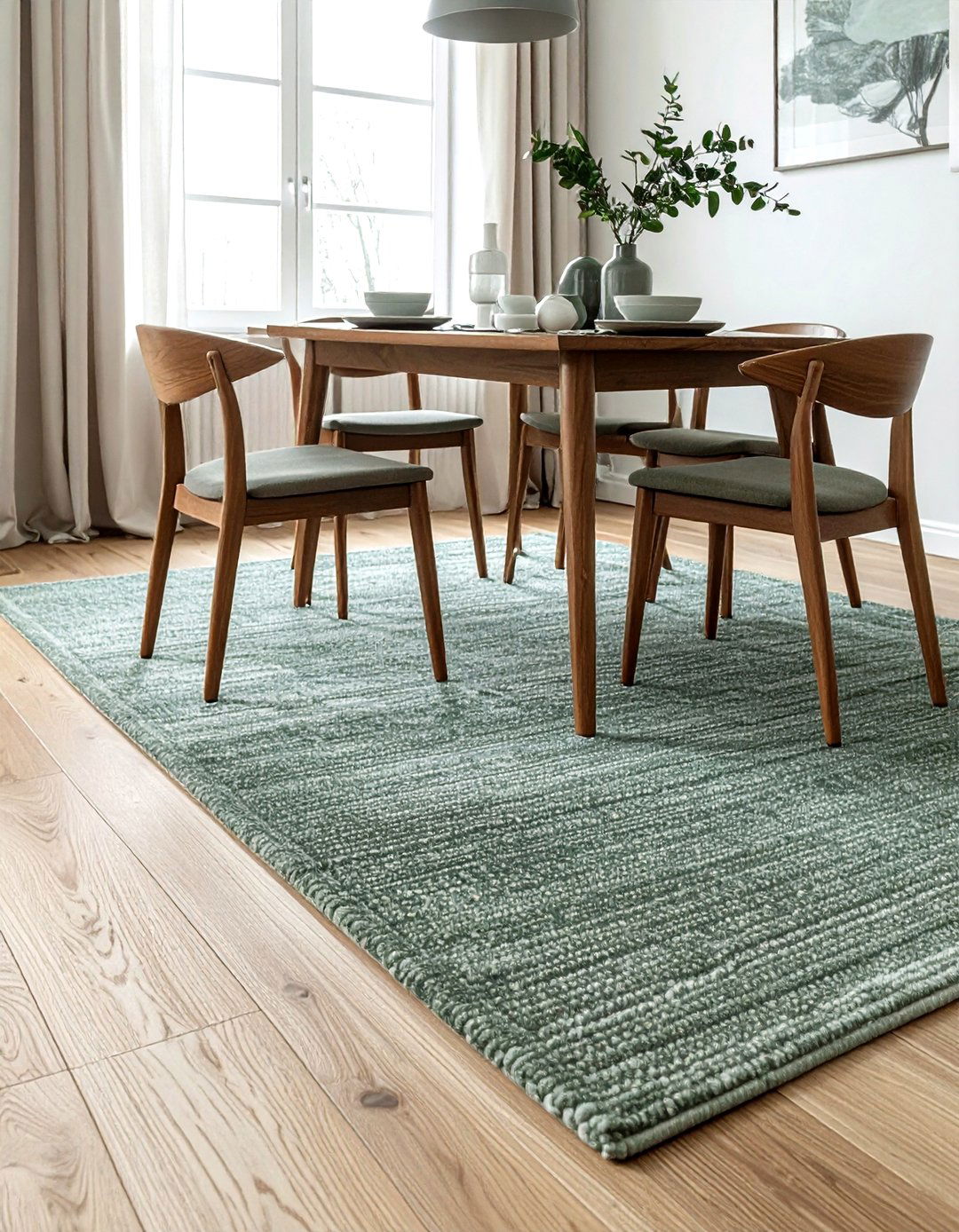 Wool Flatweave Rug - 30 dining room area rug ideas
