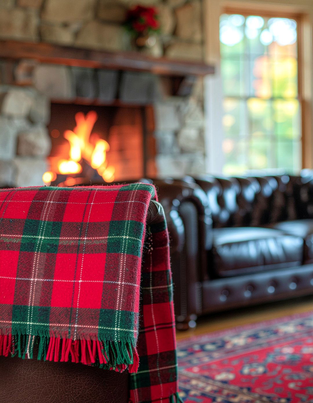 Wool Plaid Blanket - 30 wool living room ideas